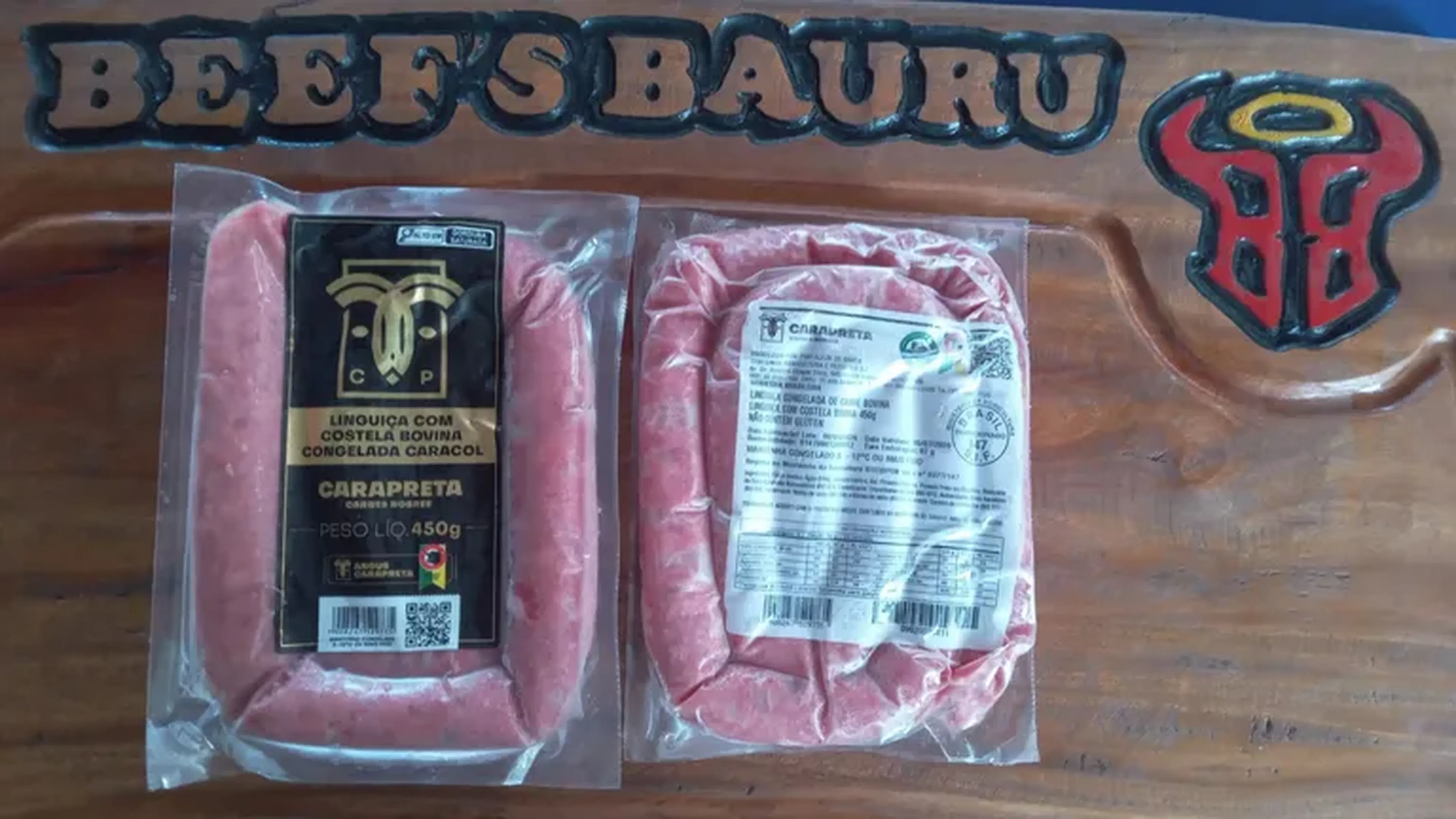 Linguiça Costela Angus Cara Preta 450g imagem
