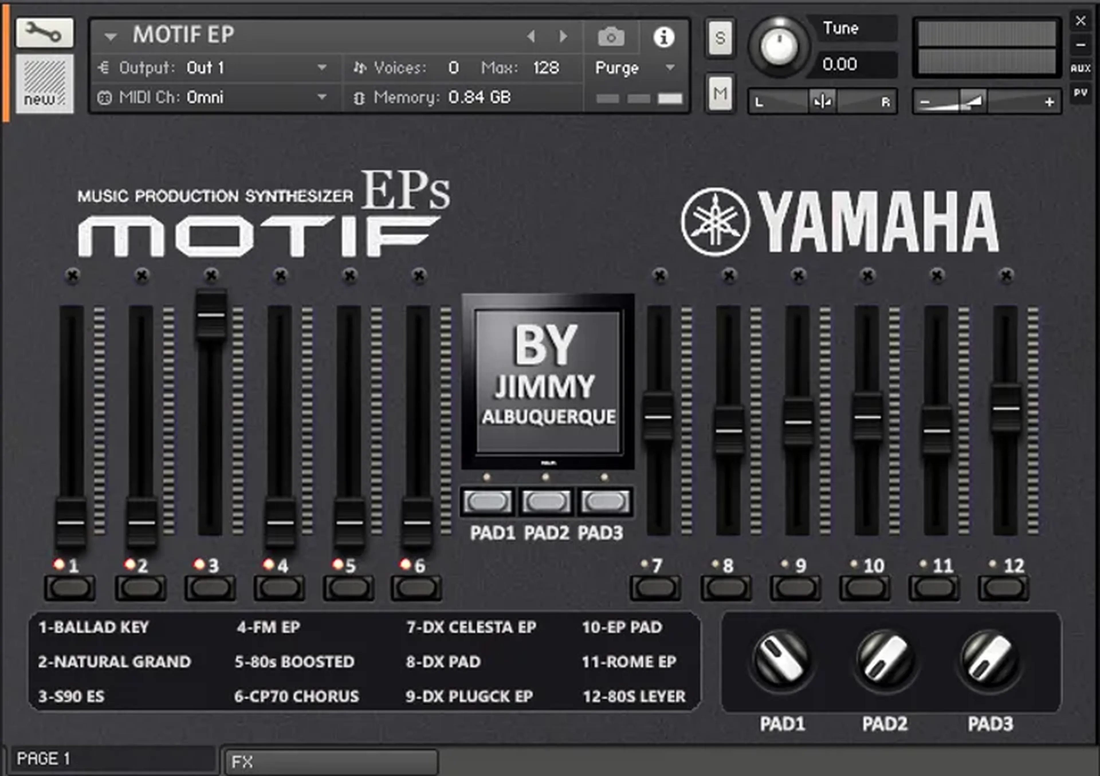 Yamaha Motif - Biblioteca Kontakt imagem