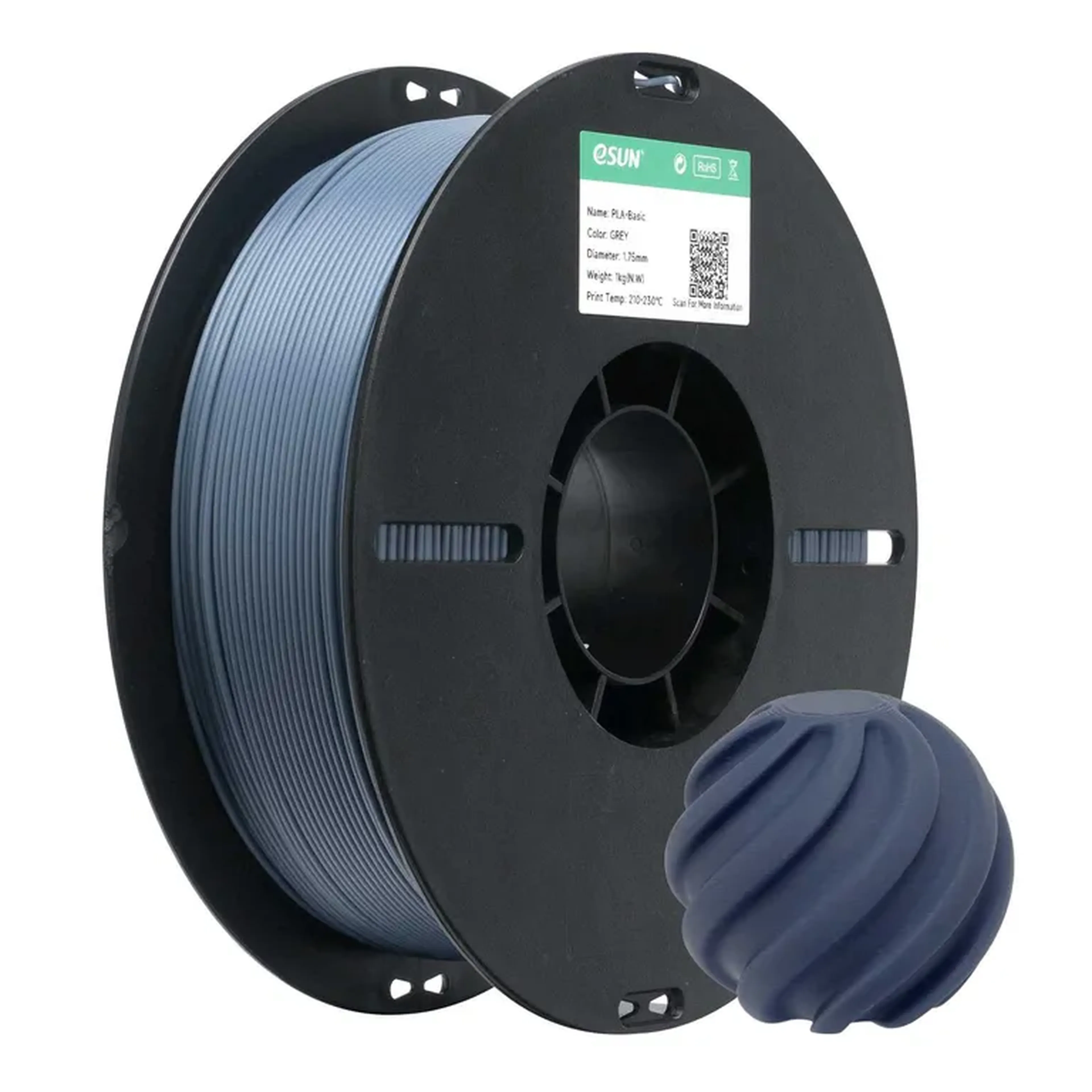 PLA Esun Basic Cinza 1,75mm imagem
