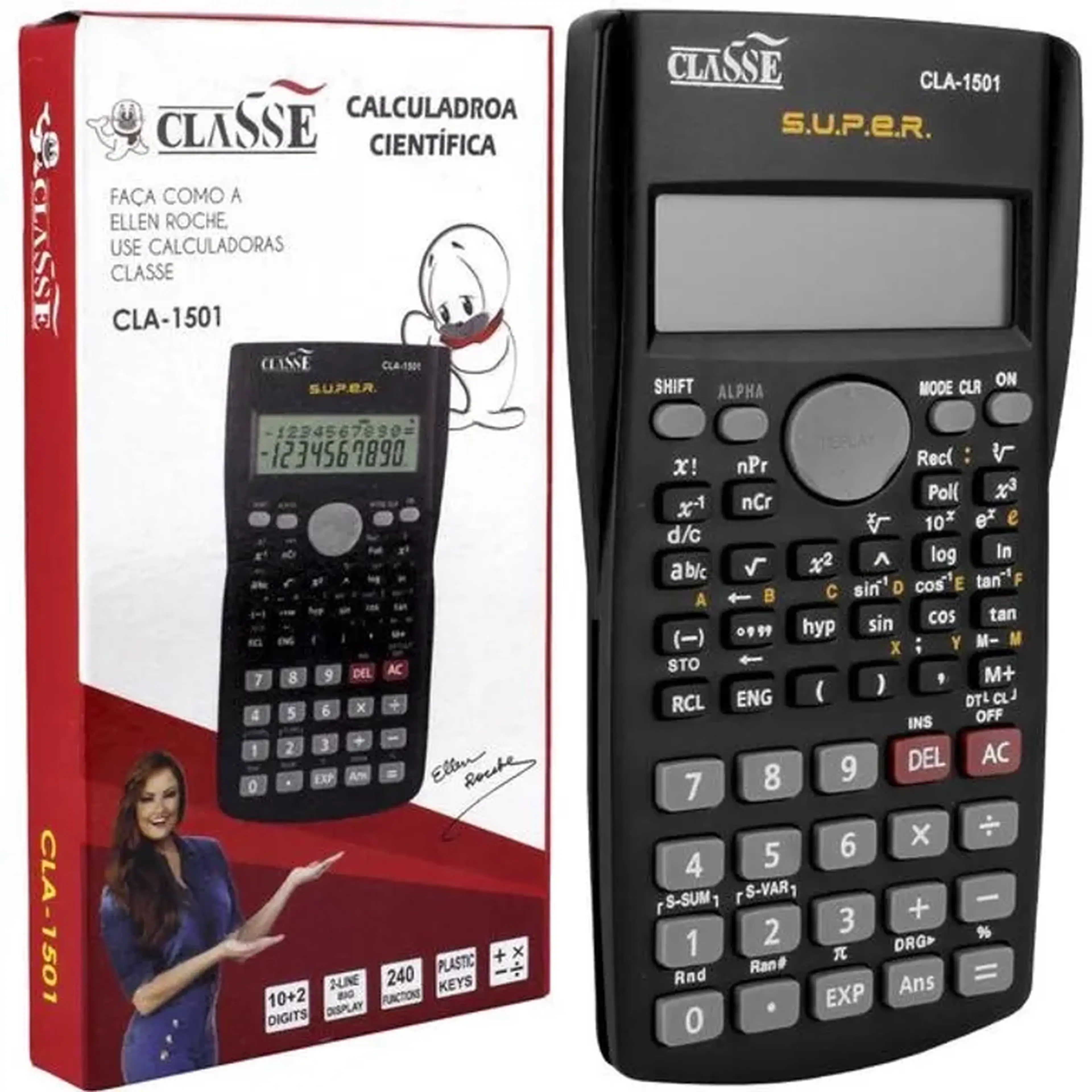 Calculadora Científica Premium Com Display Duplo E 240 Funções M imagem