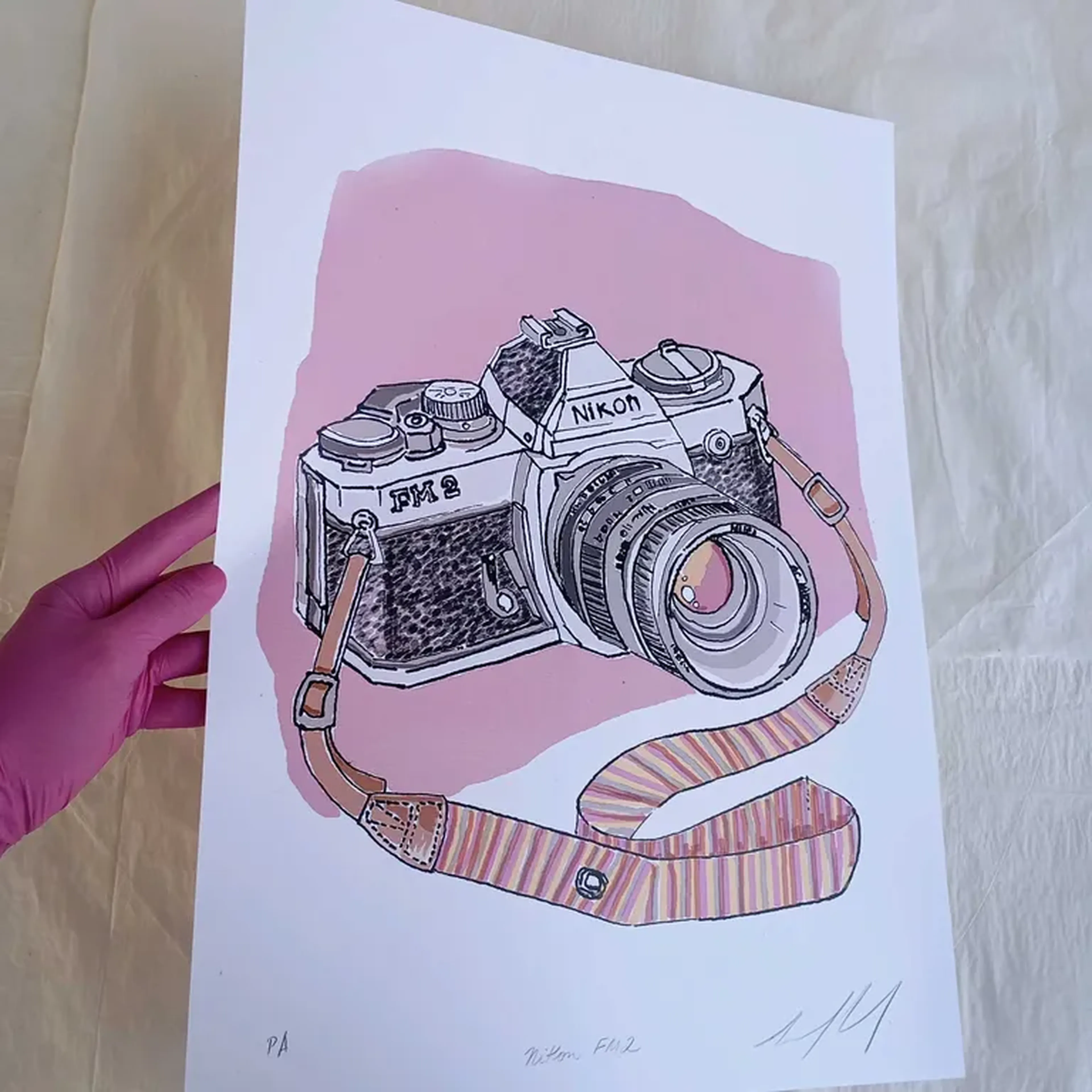 We Love Cameras - Nikon FM2 - 30x42 cm gravura assinada imagem