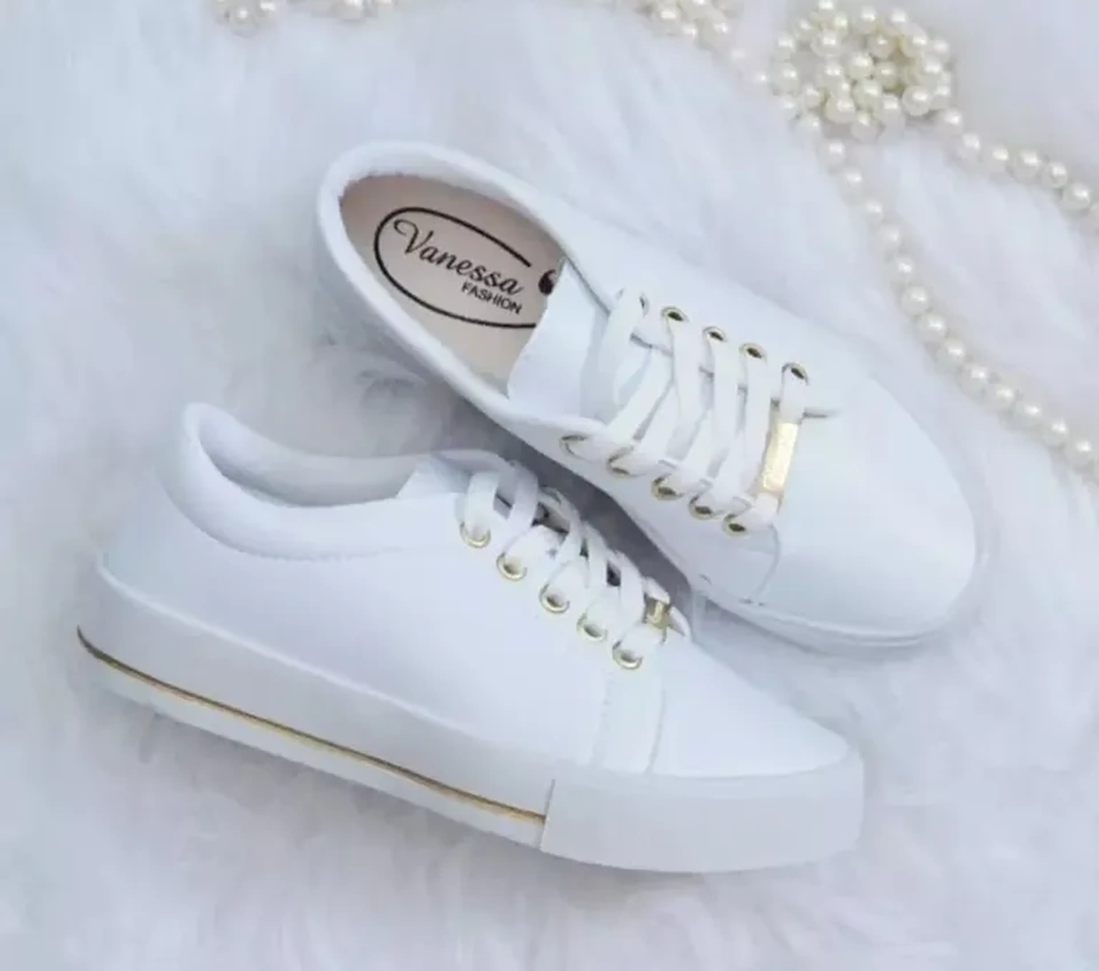 Tênis Feminino Casual Liso - 1006 Branco imagem