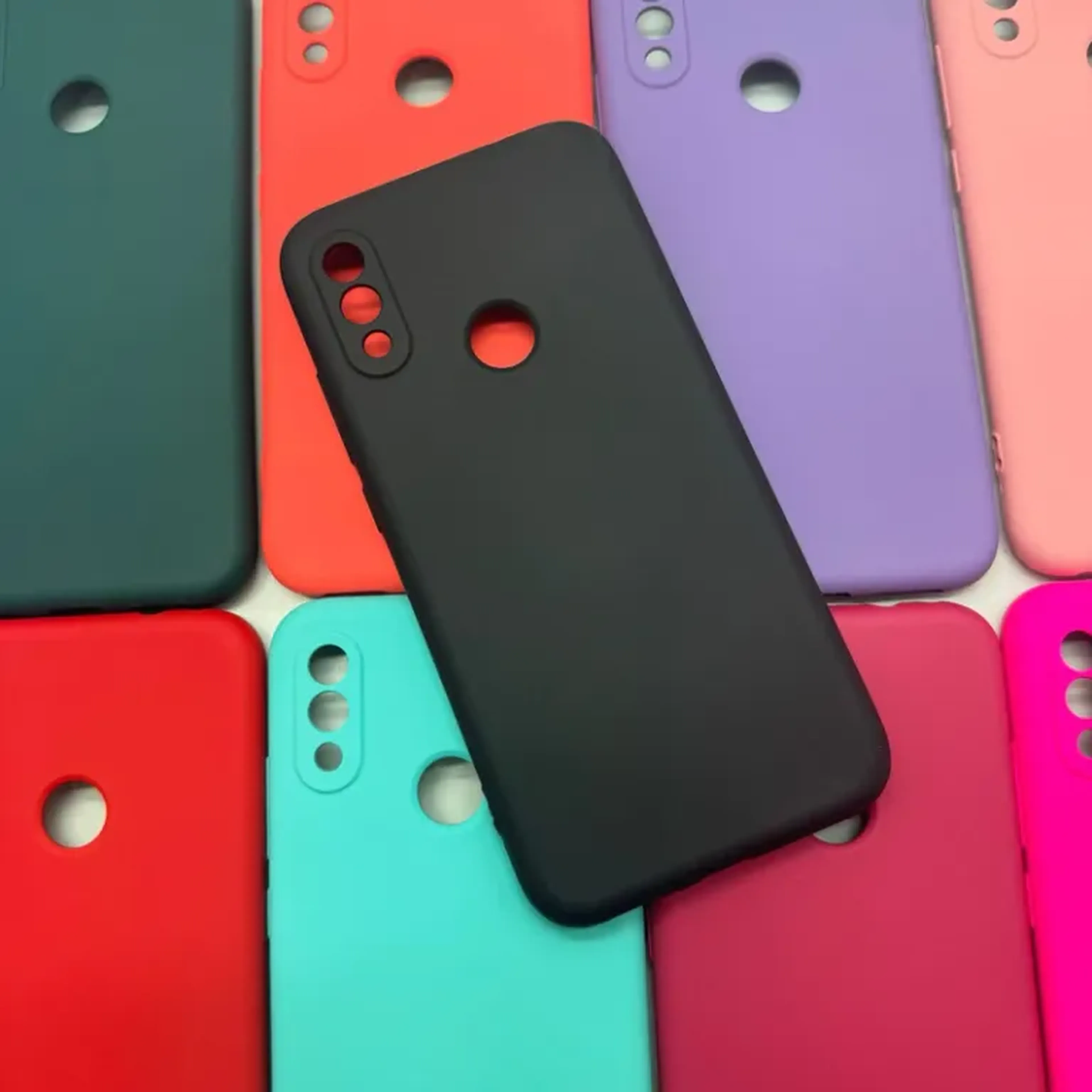 Capinha Para Redmi Note 7, De Silicone Aveludada (PRETA) imagem