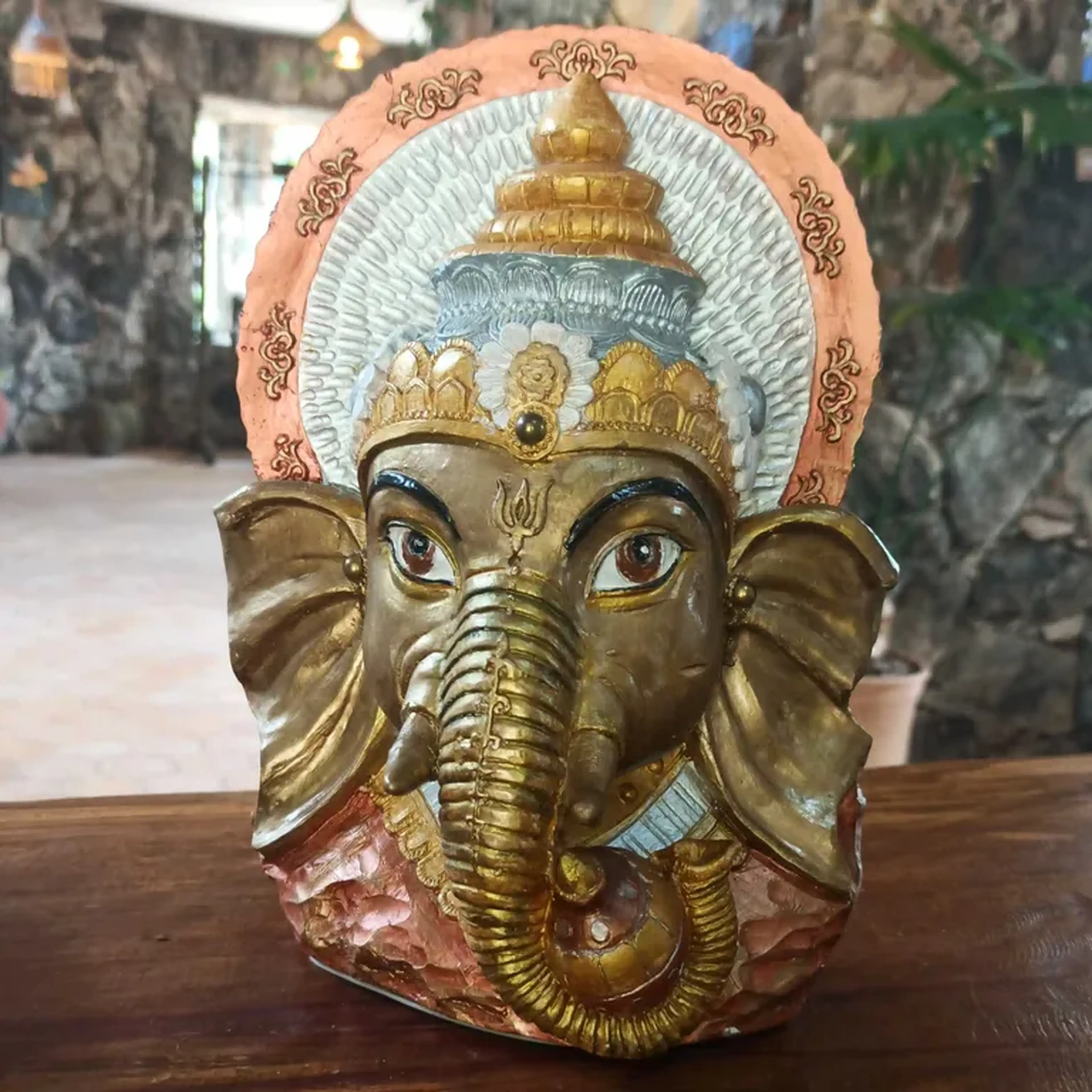 Cabeça Ganesha de Mesa 27cm imagem