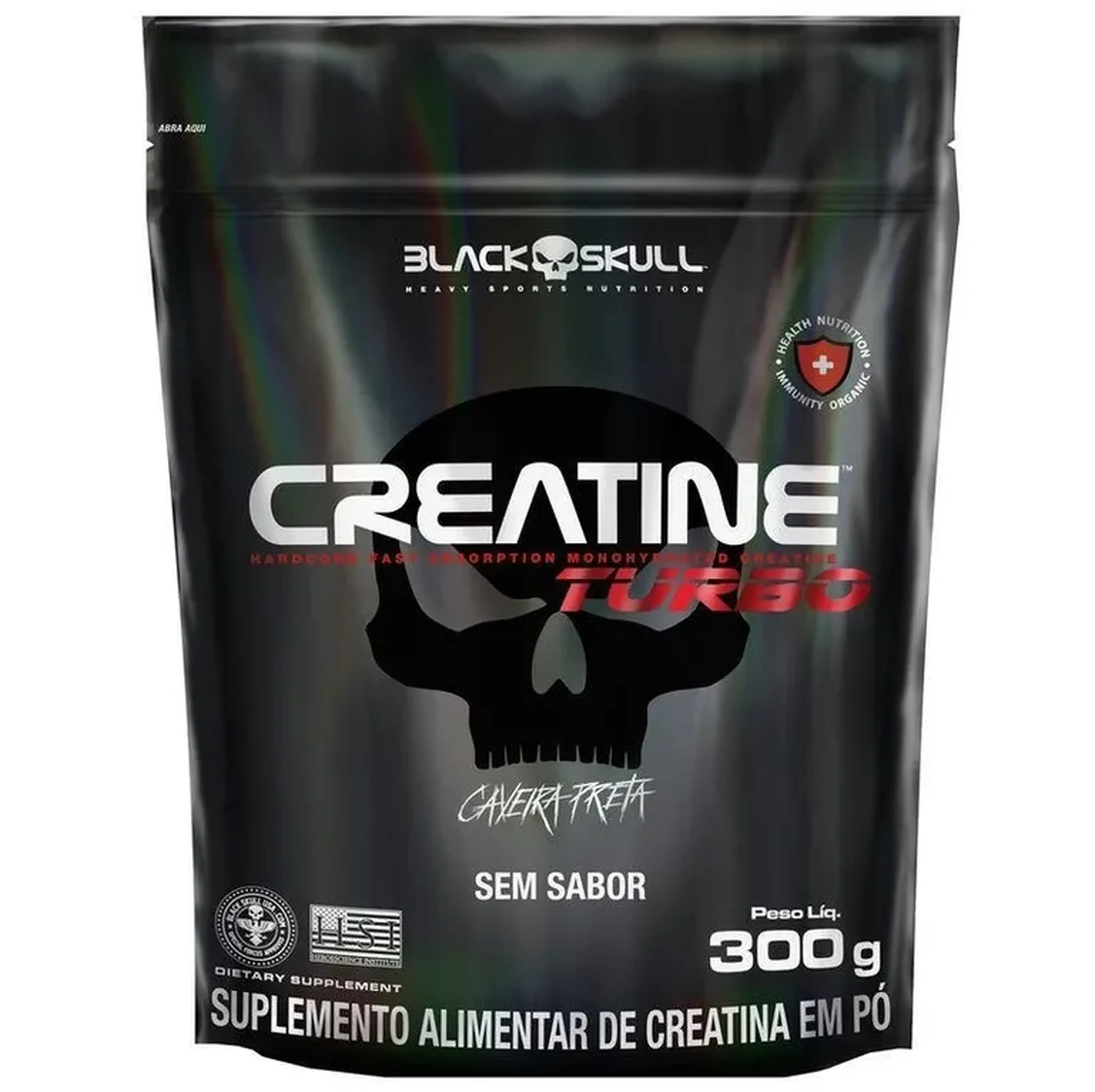 Creatina turbo 300g- Black Skull imagem