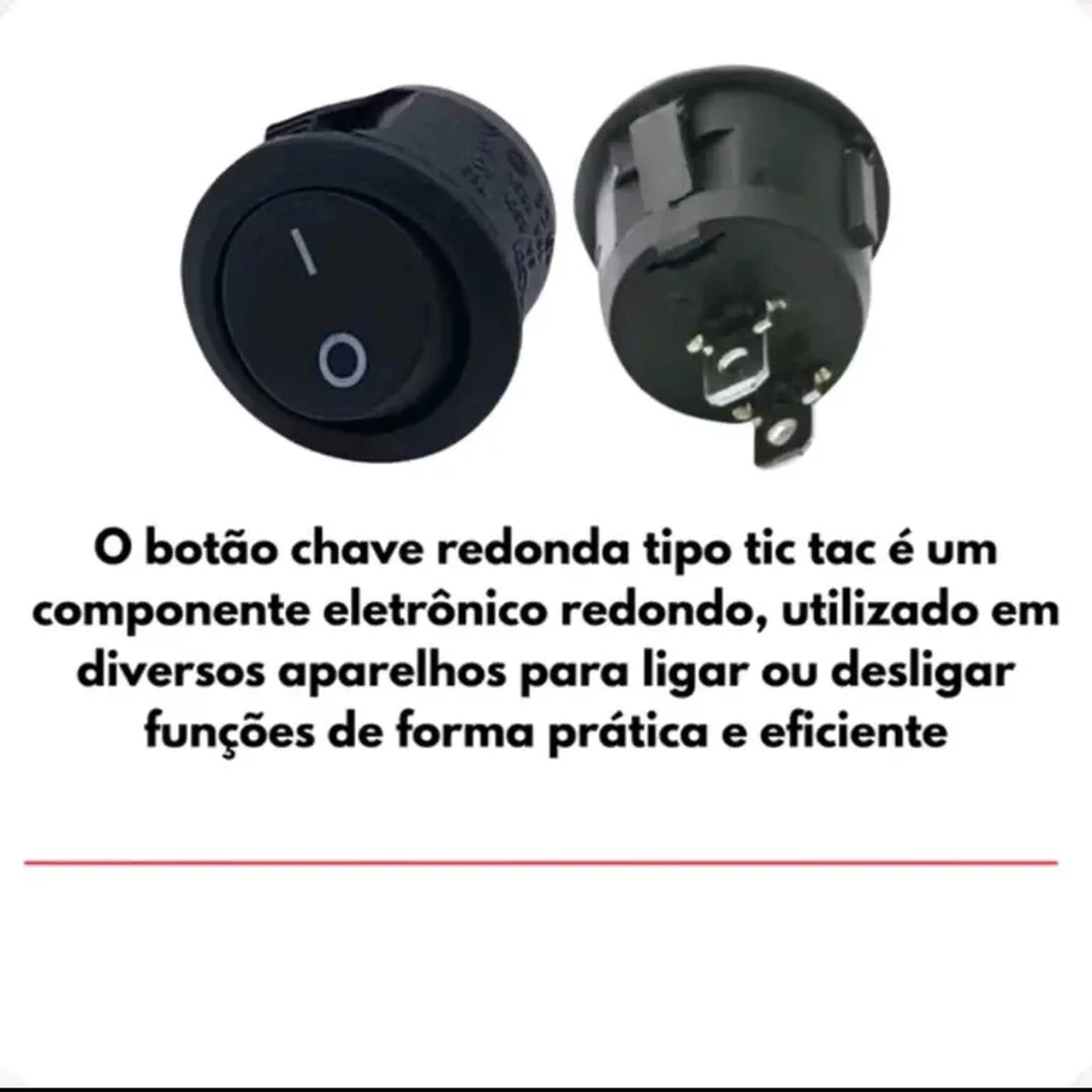 Kit 10 Botão Tic Tac Redondo imagem