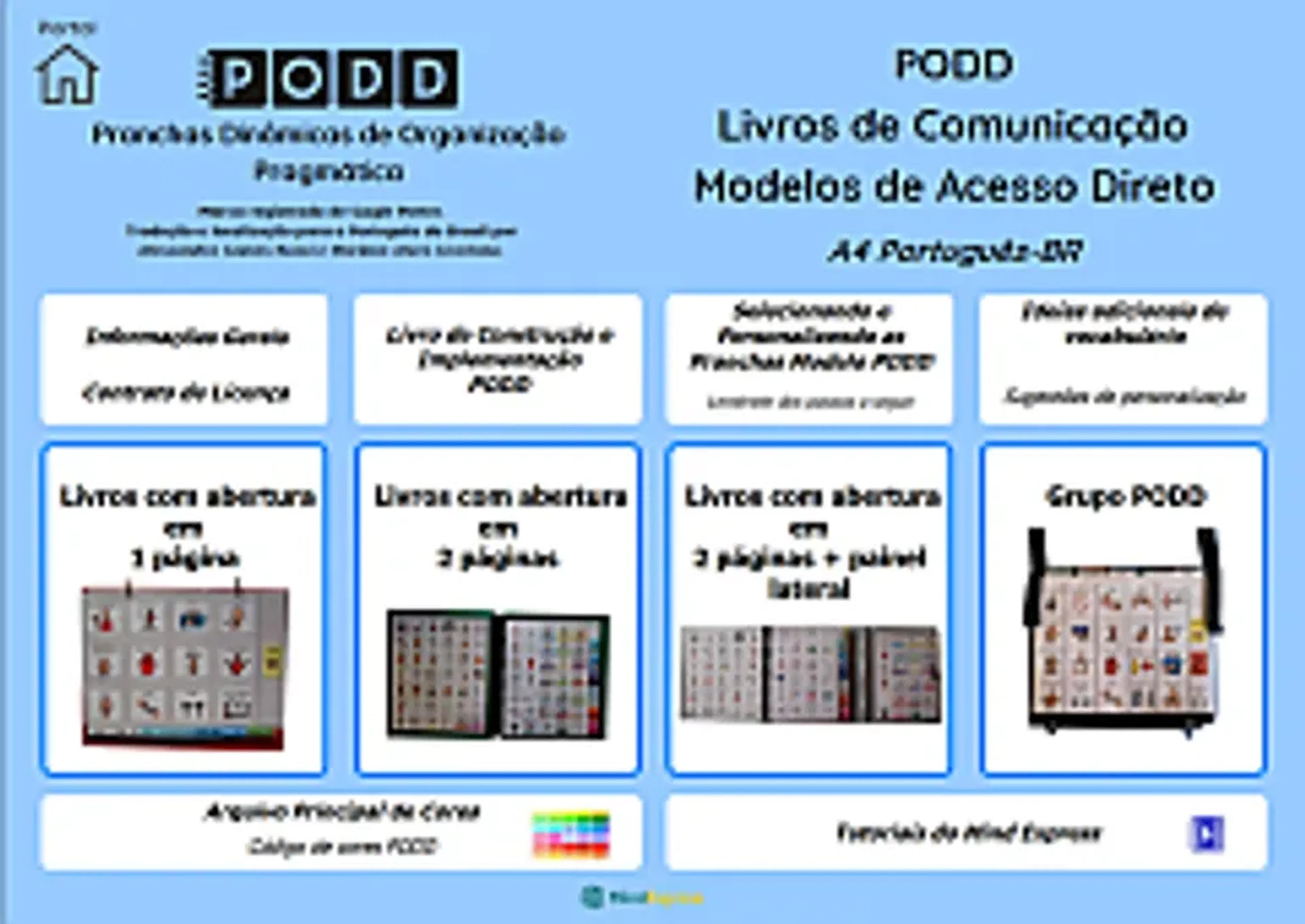 Conjunto de Pranchas PODD - Livros para Impressão imagem