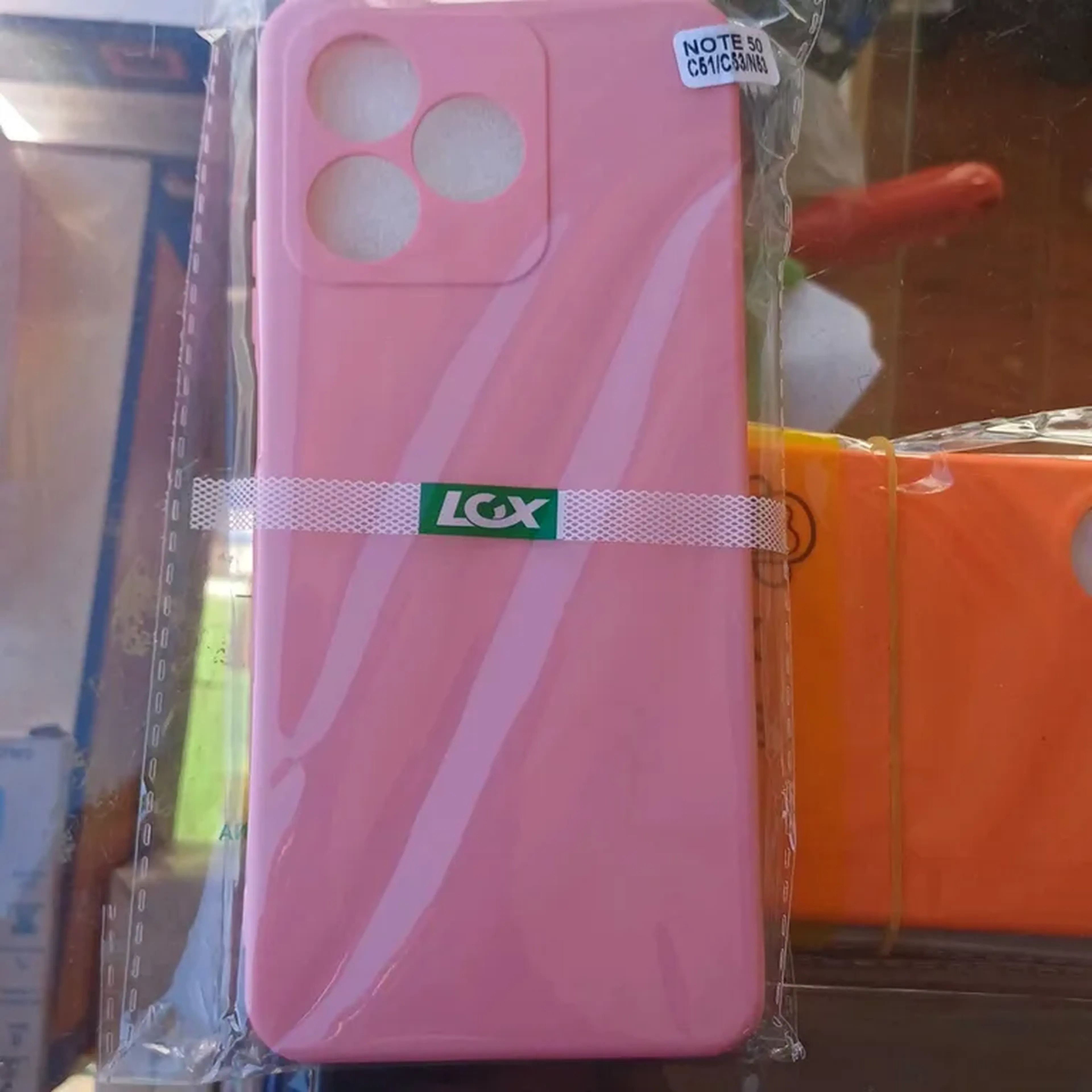 Capinha Note 50, C51, C53, N53, Silicone Aveludada (ROSA) imagem
