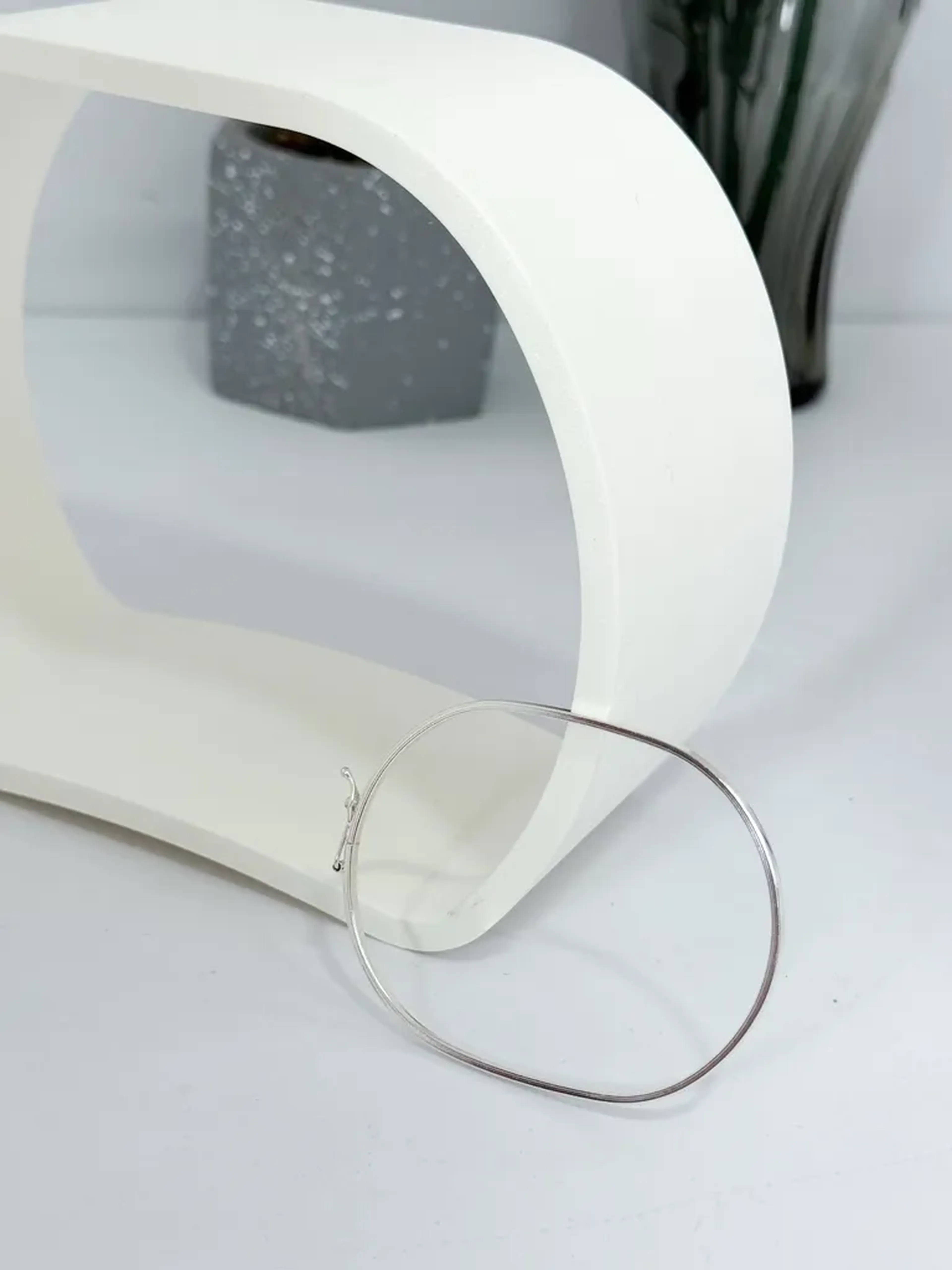 Bracelete argola rígida Fio quadrado imagem