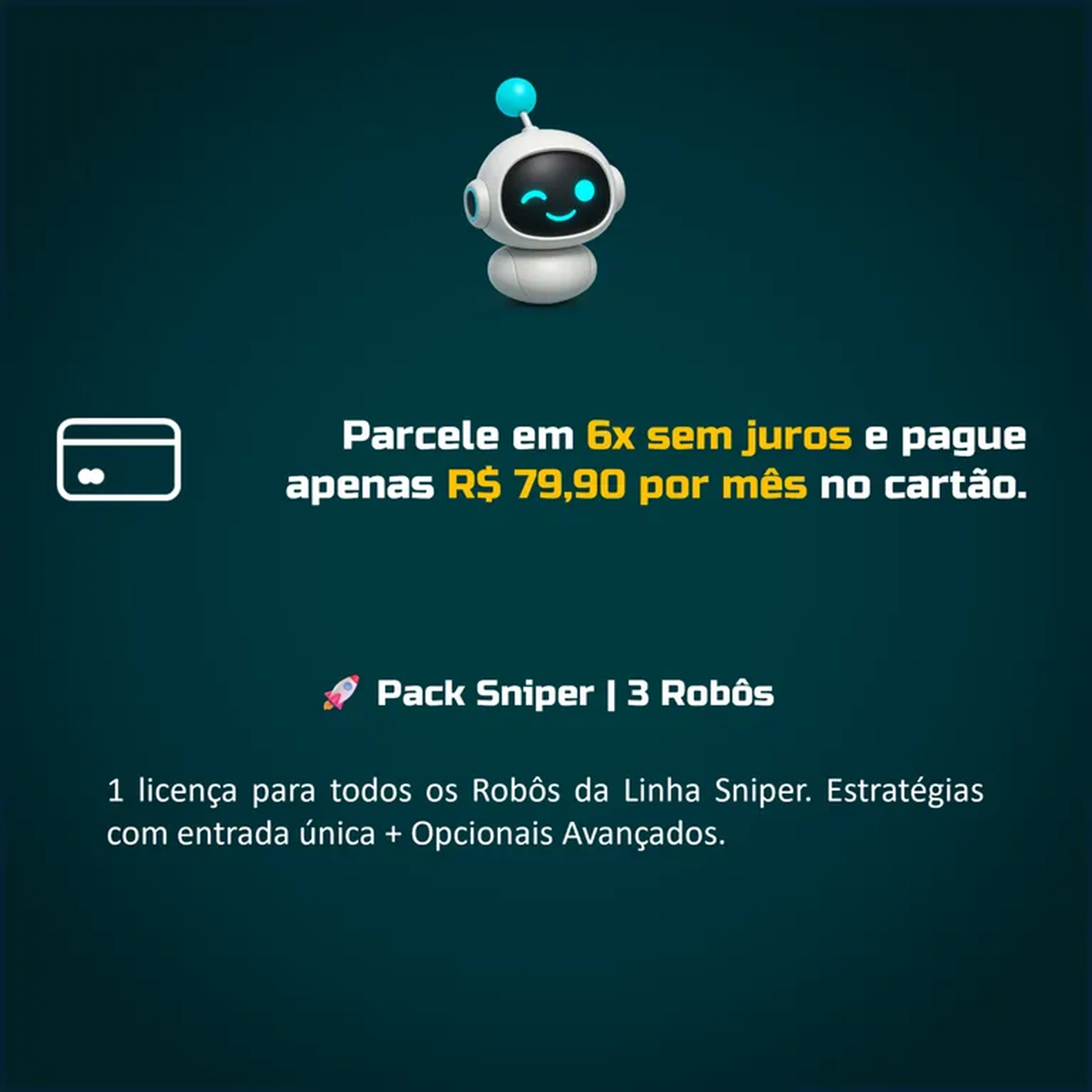 🚀 Pack Sniper | 3 Robôs | Plano Semestral imagem