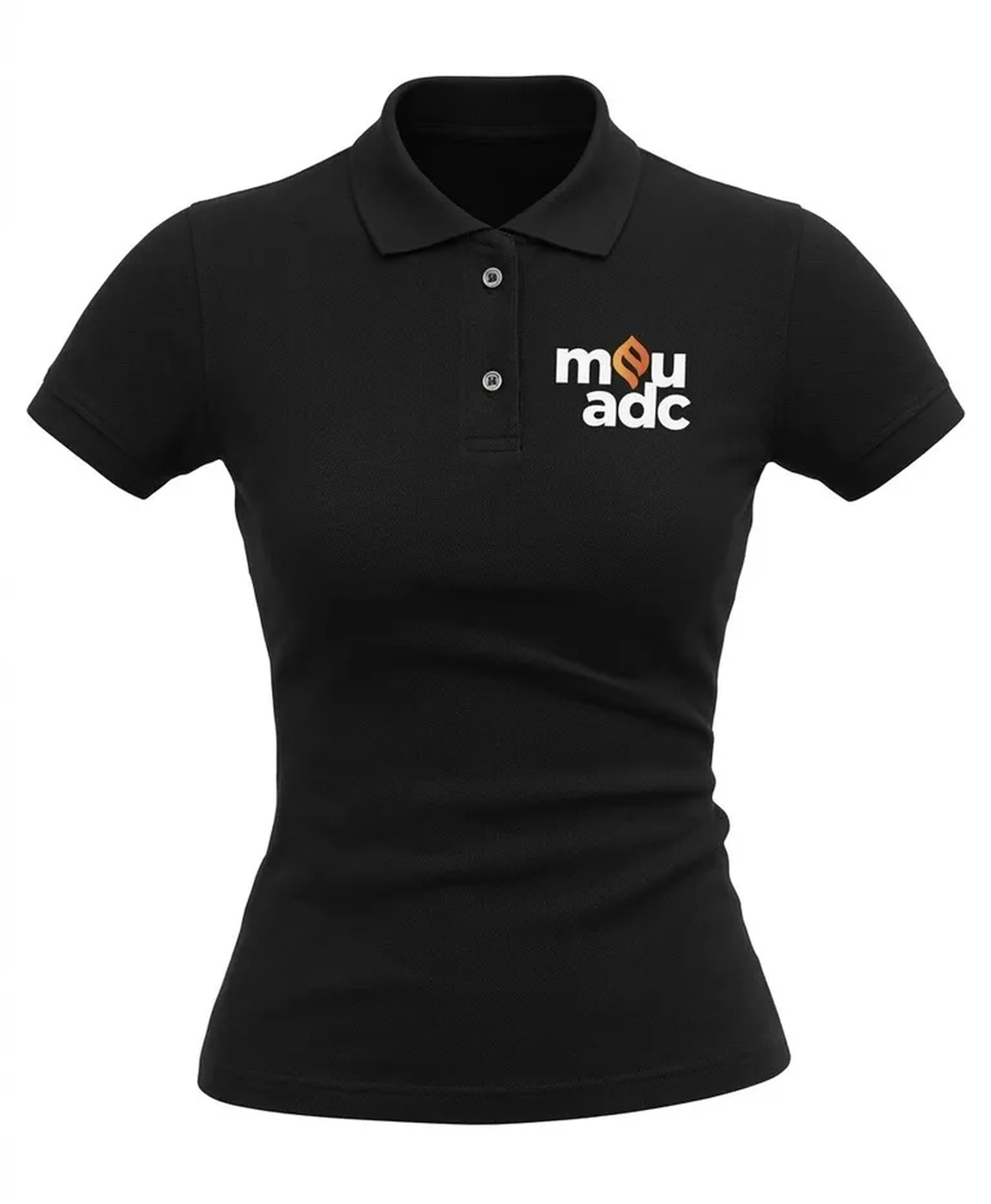 Gola Polo Meuadc - Baby Look - Preta imagem