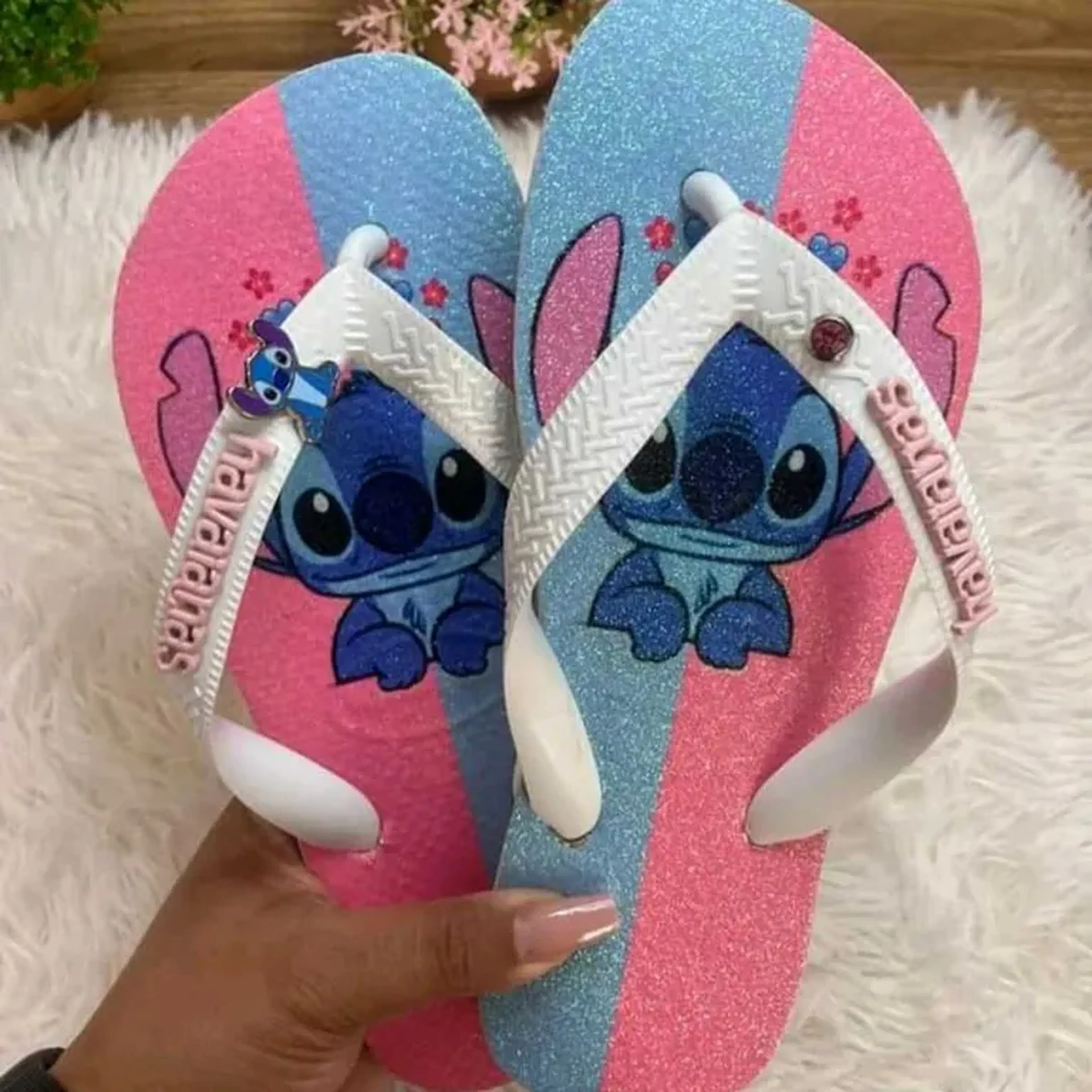 havaianas original com estampa e acessórios Lille stick imagem