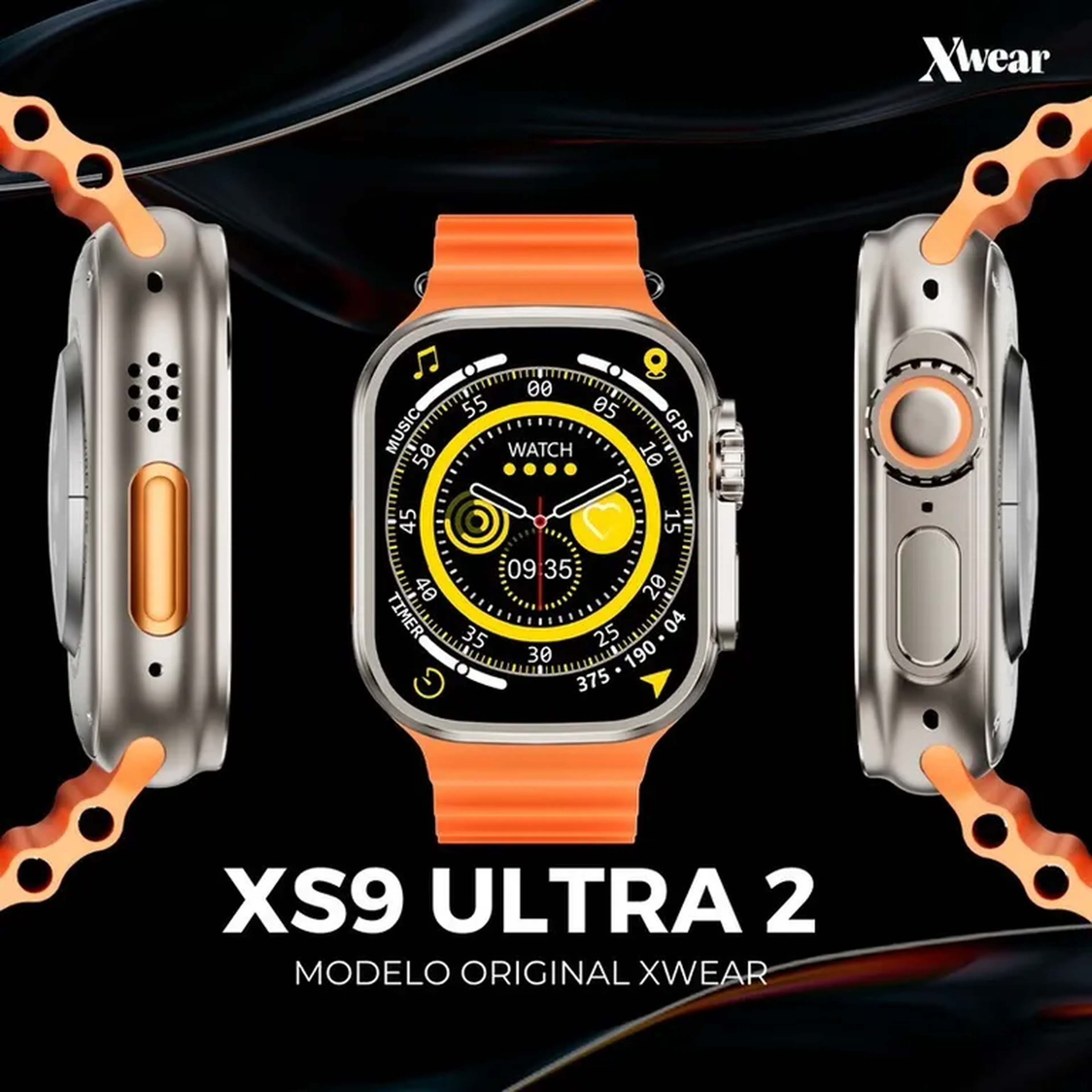 Smartwatch XWEAR XS9 Ultra 2 Laranja Com Função Dois Gestos imagem