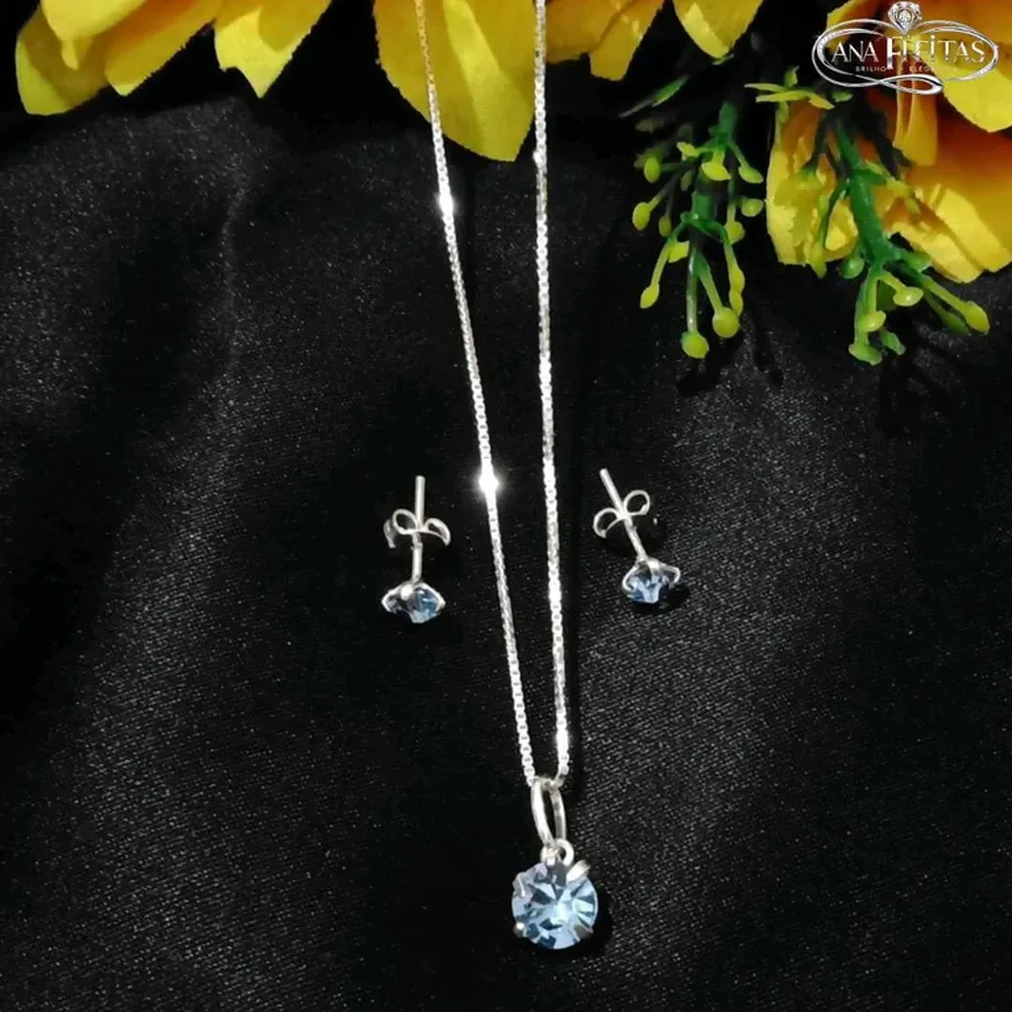 Conjunto Ponto Luz Azul imagem