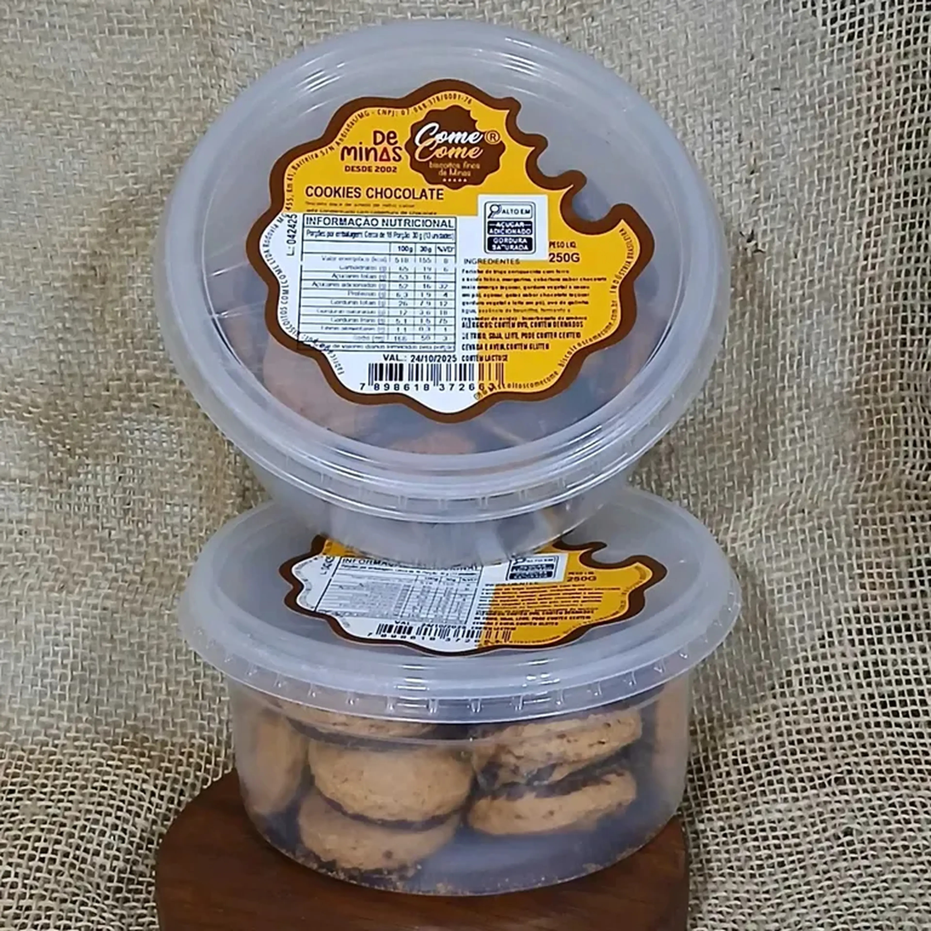 COOKIES CHOCOLATE COME COME 250G imagem