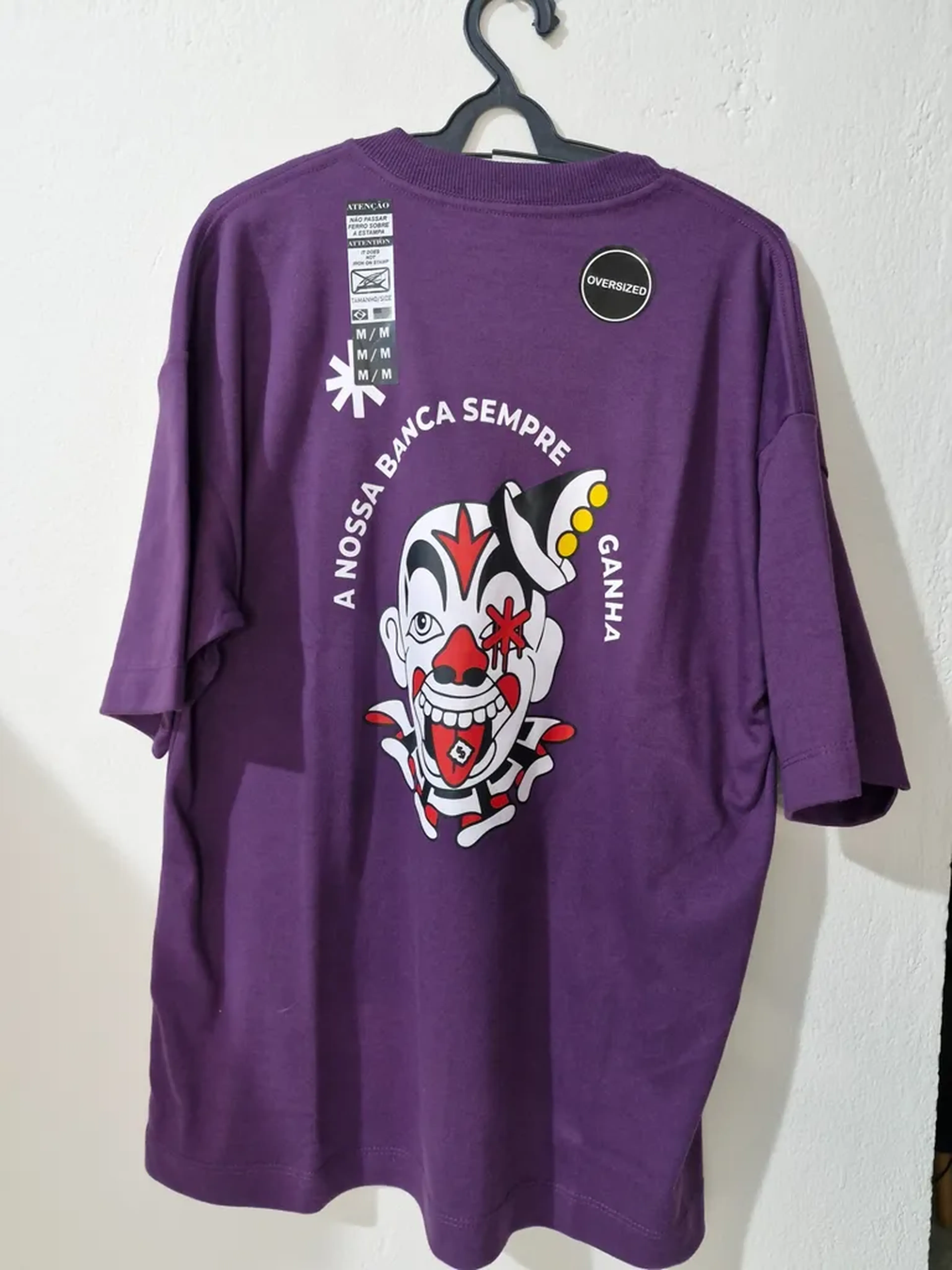 Camiseta oversized coringa Roxo M imagem