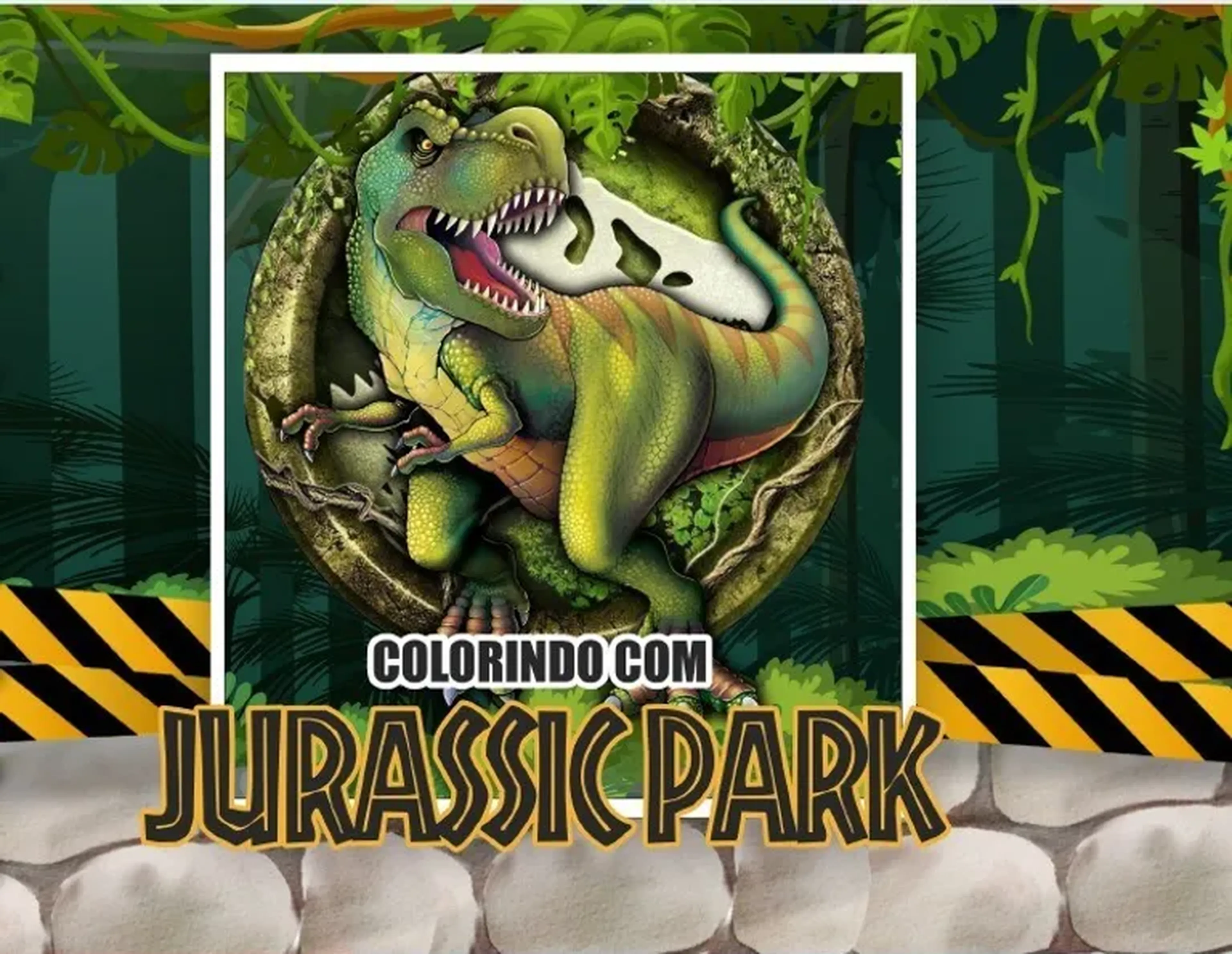 Jurassic park colorindo imagem