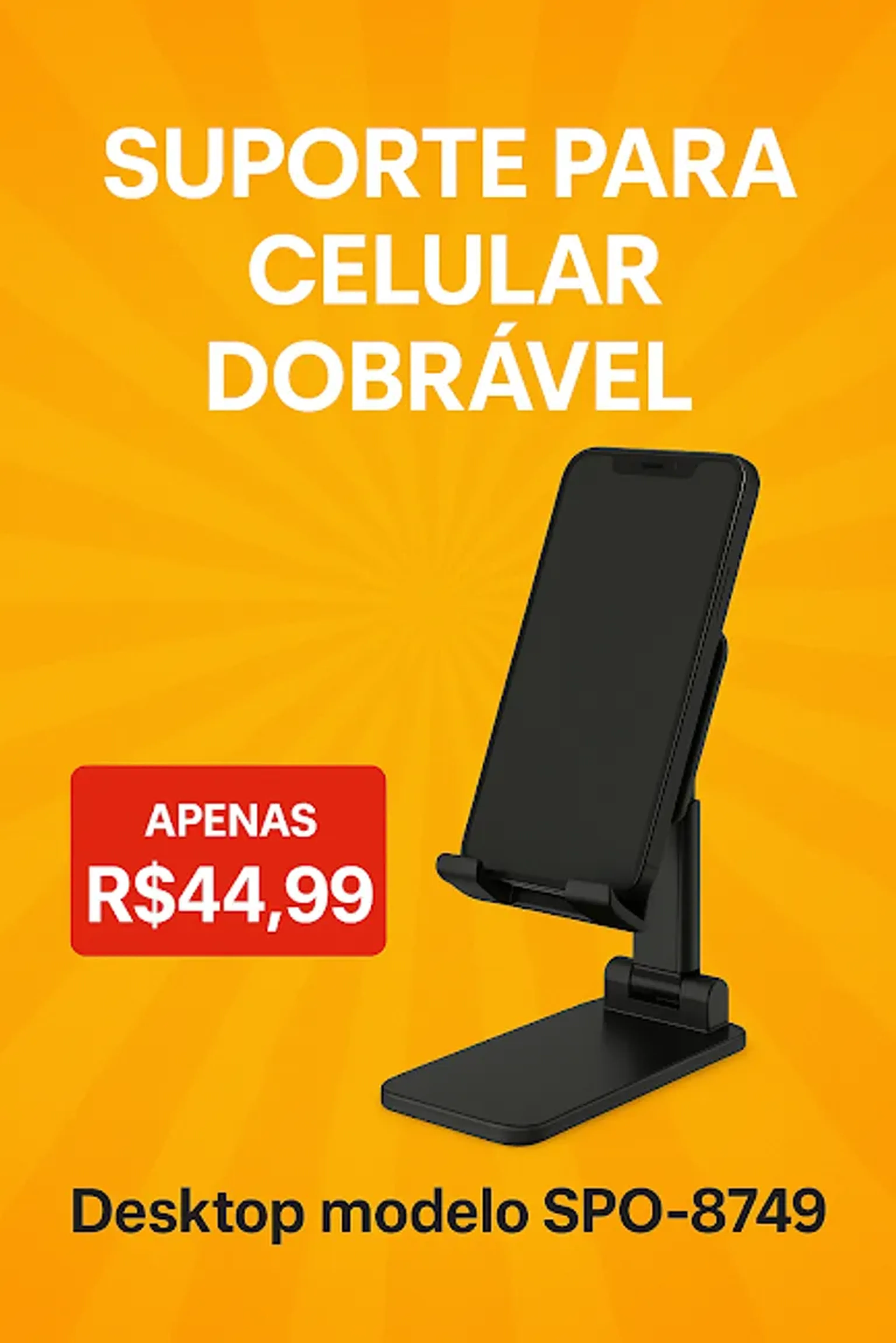 SUPORTE CELULAR DOBRAVEL FERRO imagem