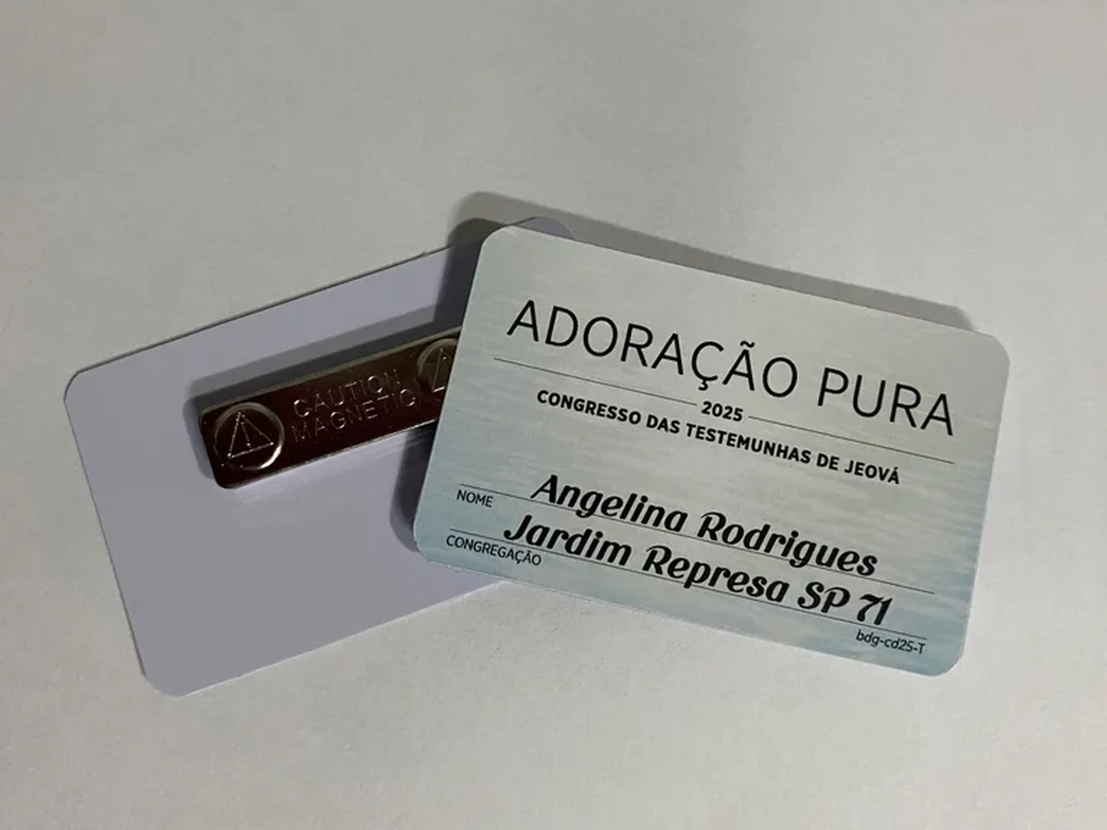 Crachá para congresso 2025 imagem