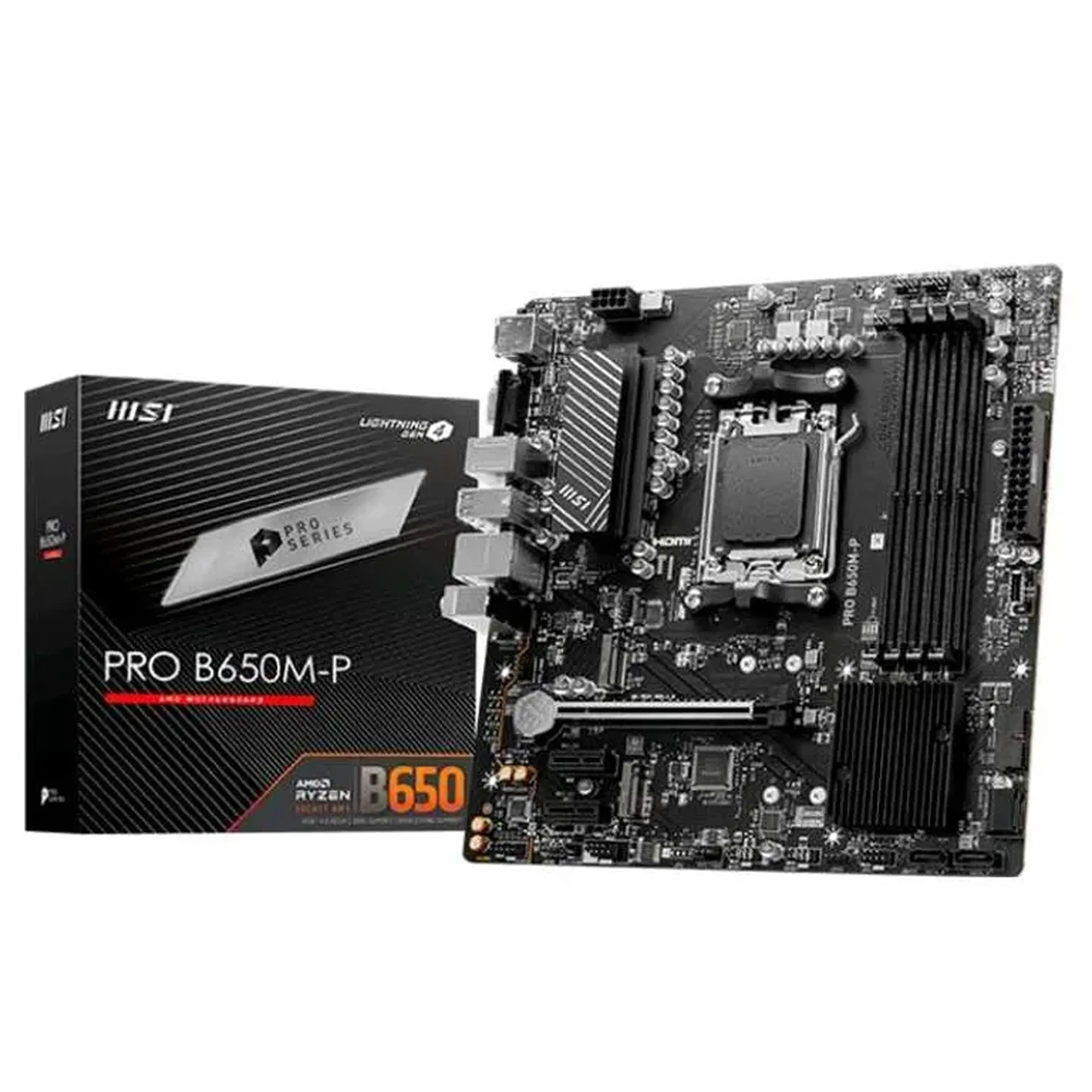 Placa Mae MSI Pro B650M-P, DDR5, Socket AMD AM5, M-ATX imagem