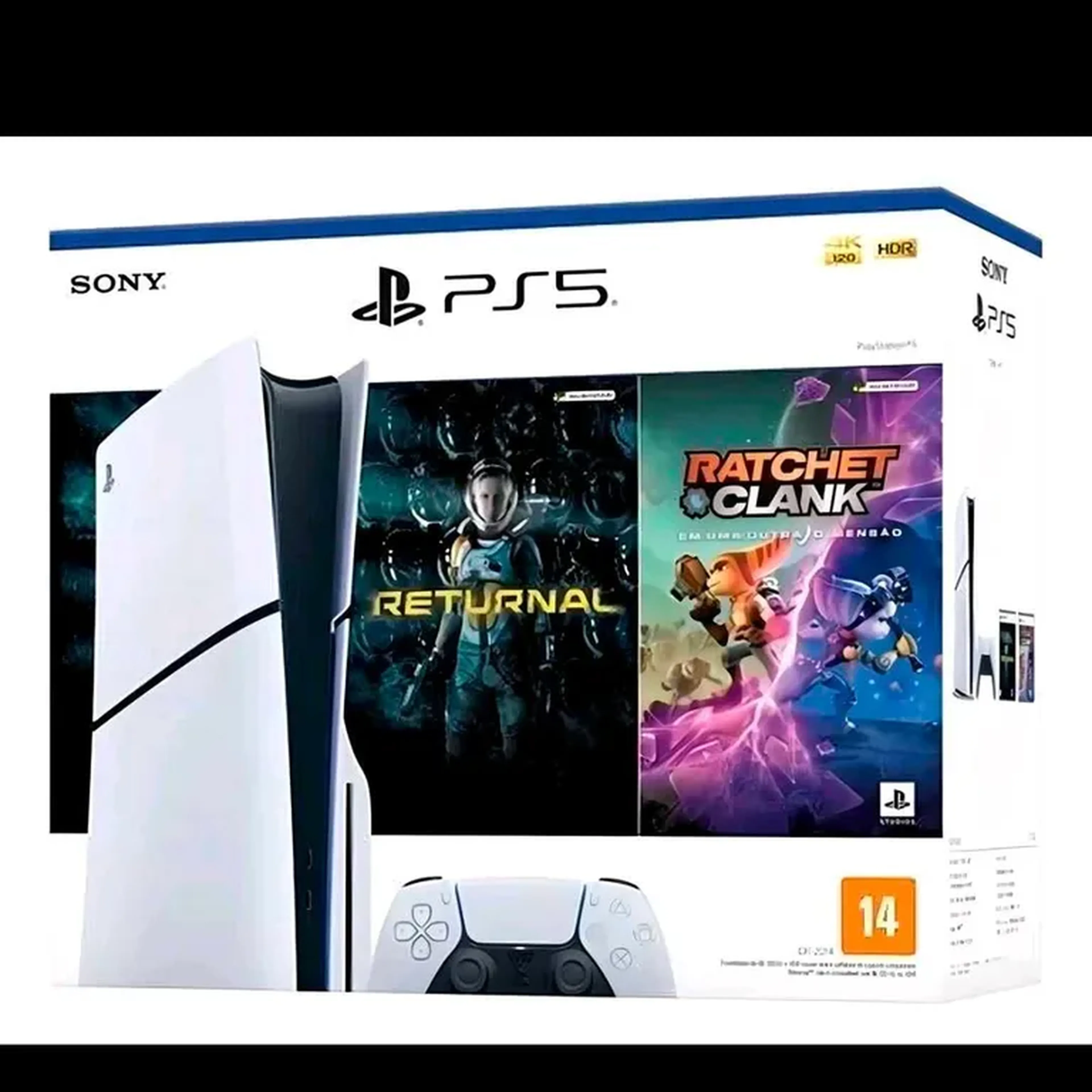Playstation 5 com Controle sem fio Dualsense Branco imagem