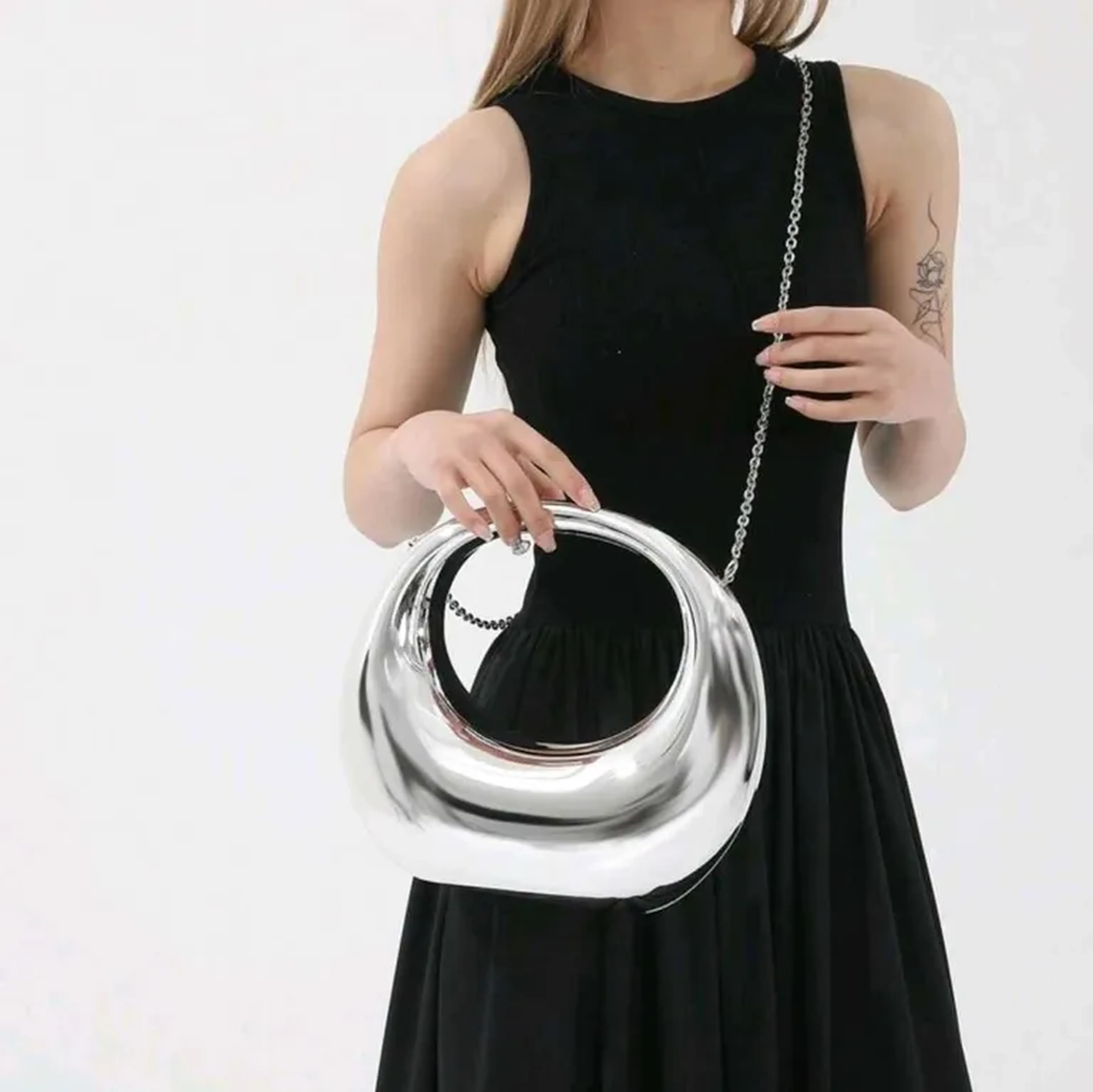 Bolsa Gv festa clutch prata imagem