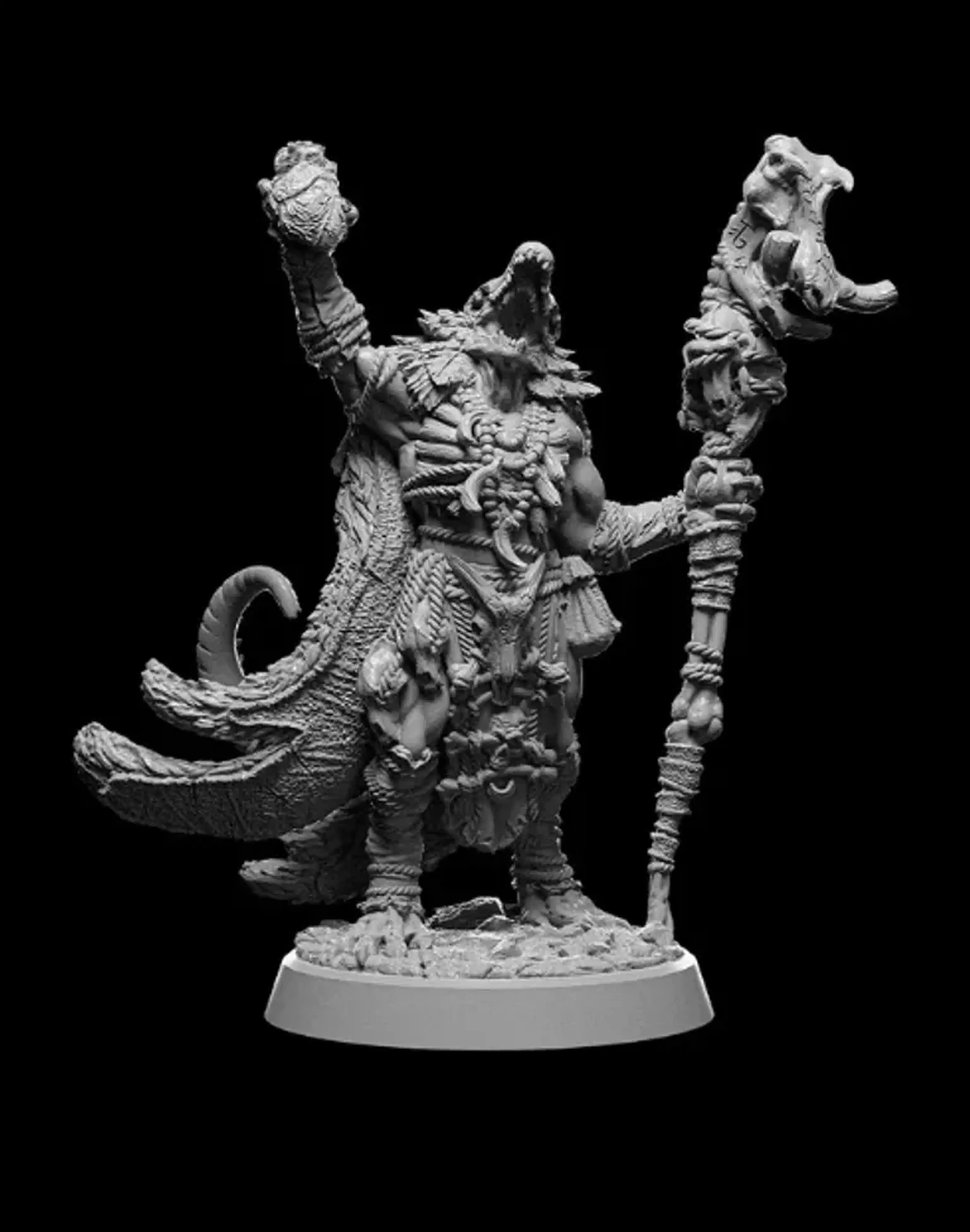 Xamã Dragonfolk – Miniatura de RPG em Resina imagem