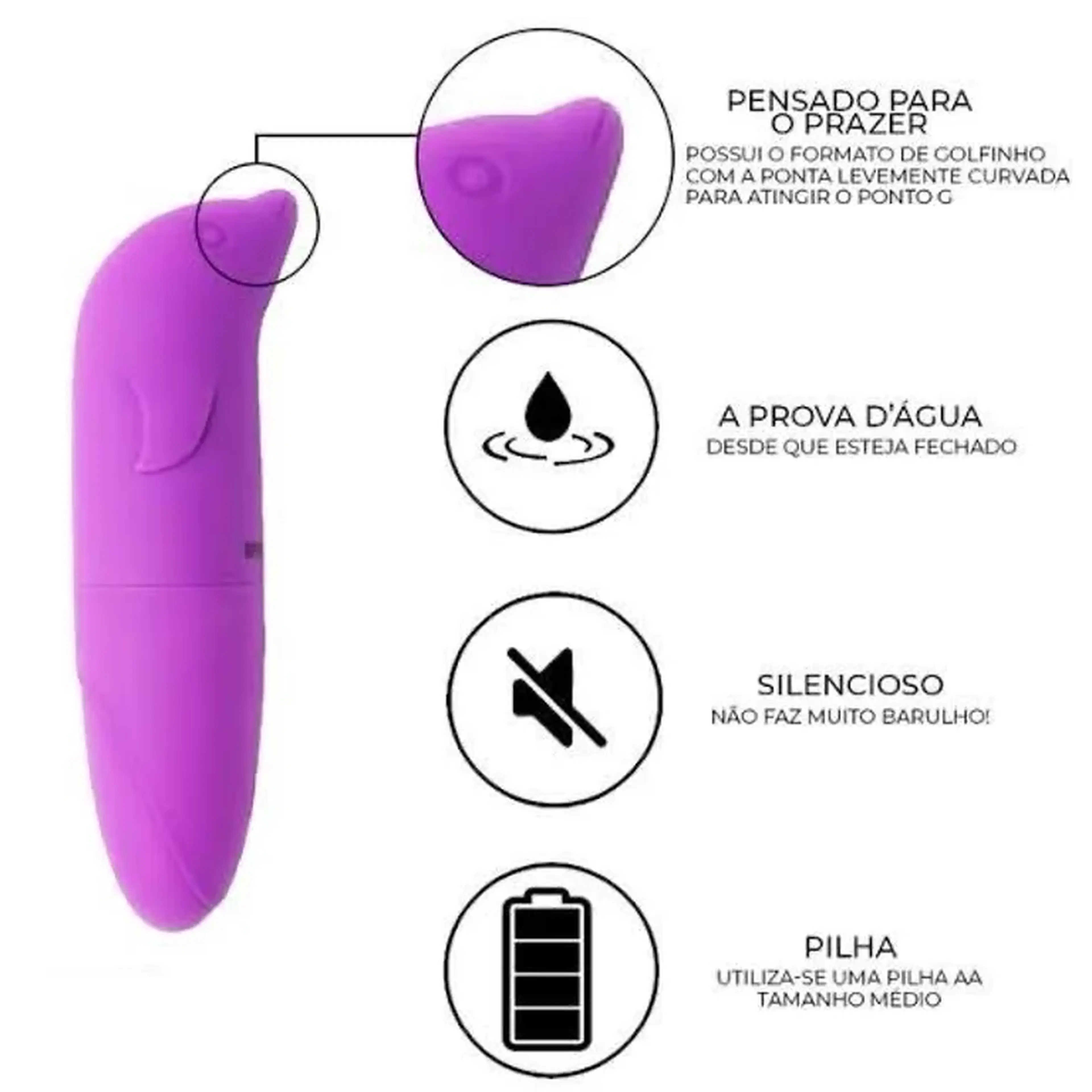 Massageador Feminino Golfinho imagem