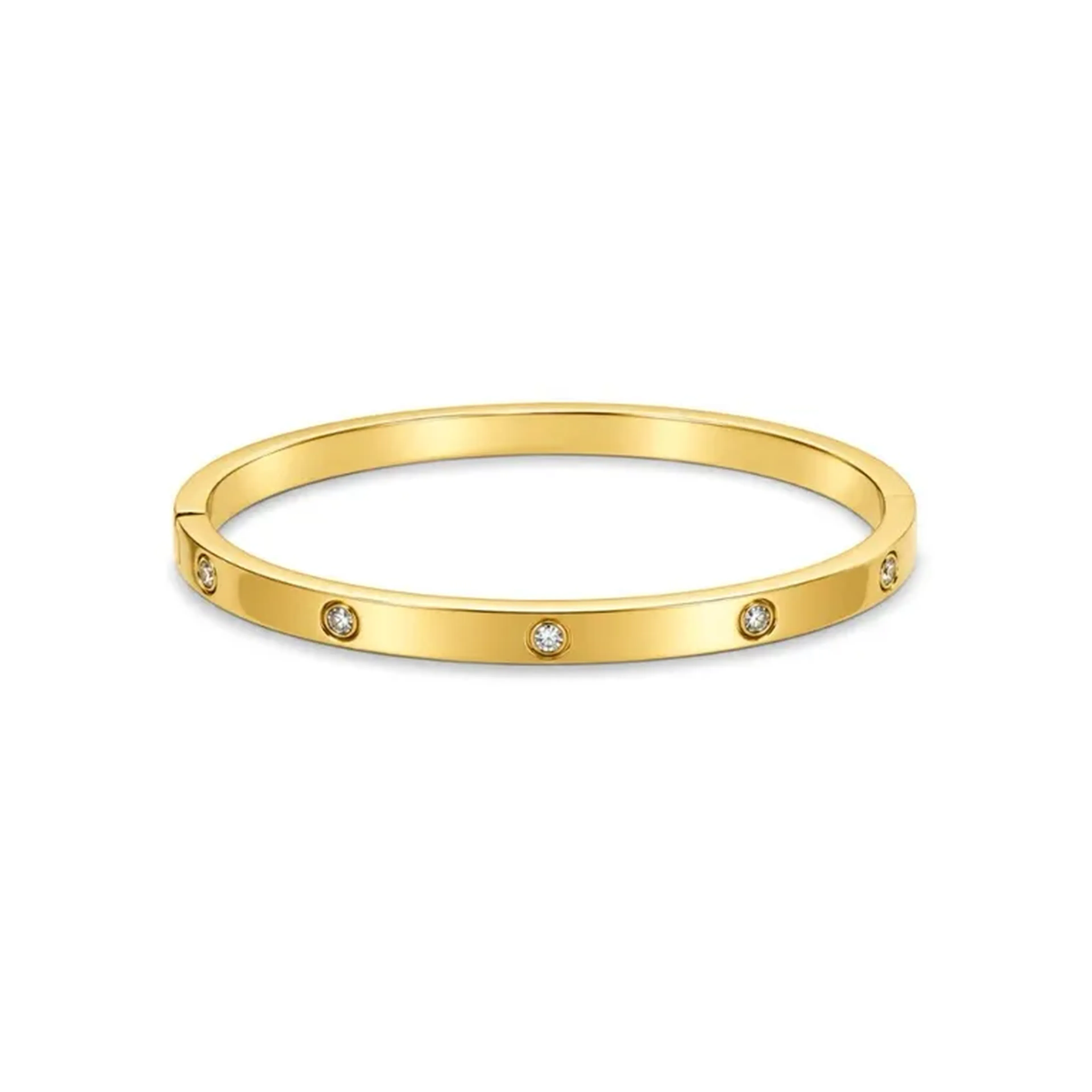 Bracelete com Pontos de Luz Aço Inox imagem