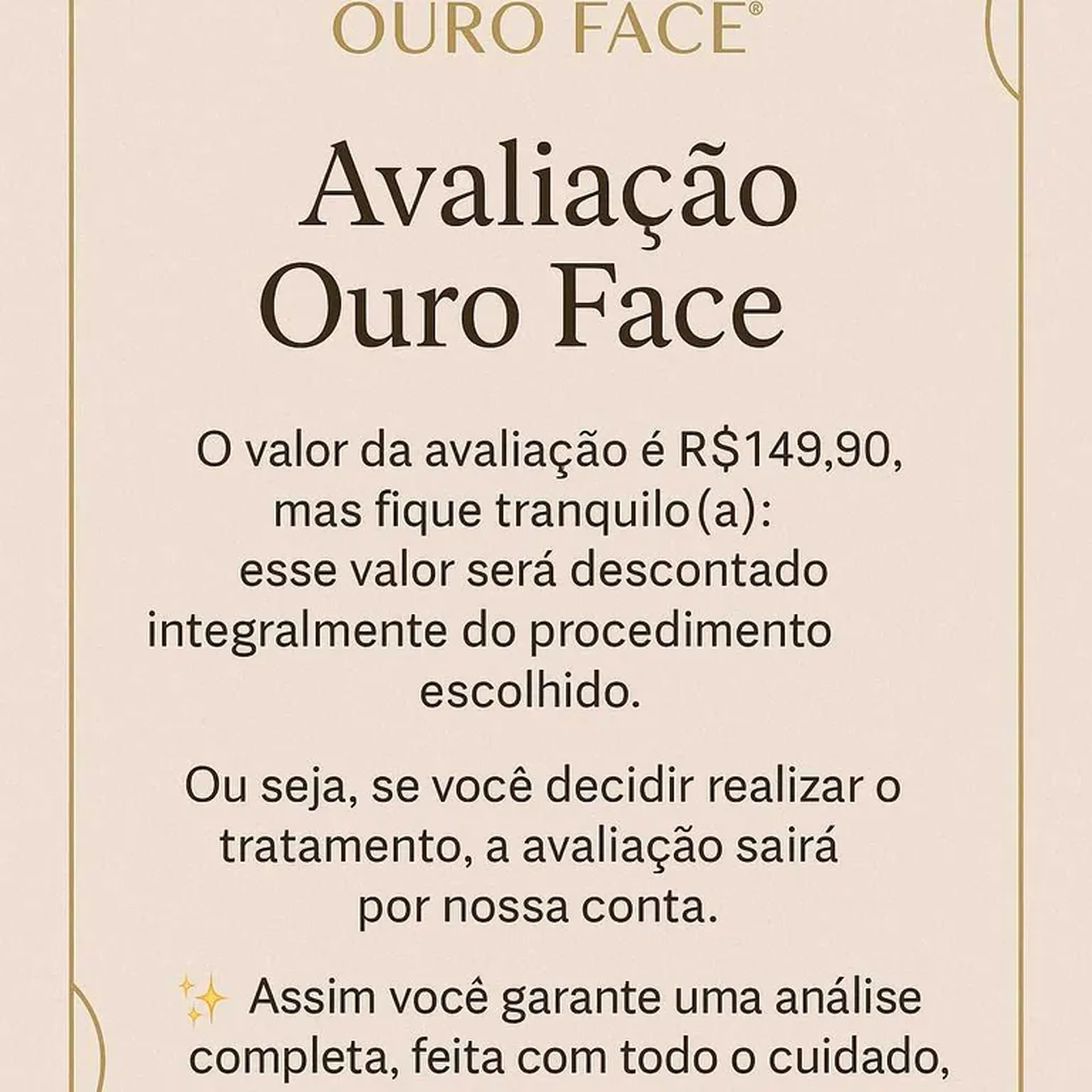 💎 Avaliação Ouro Face® imagem