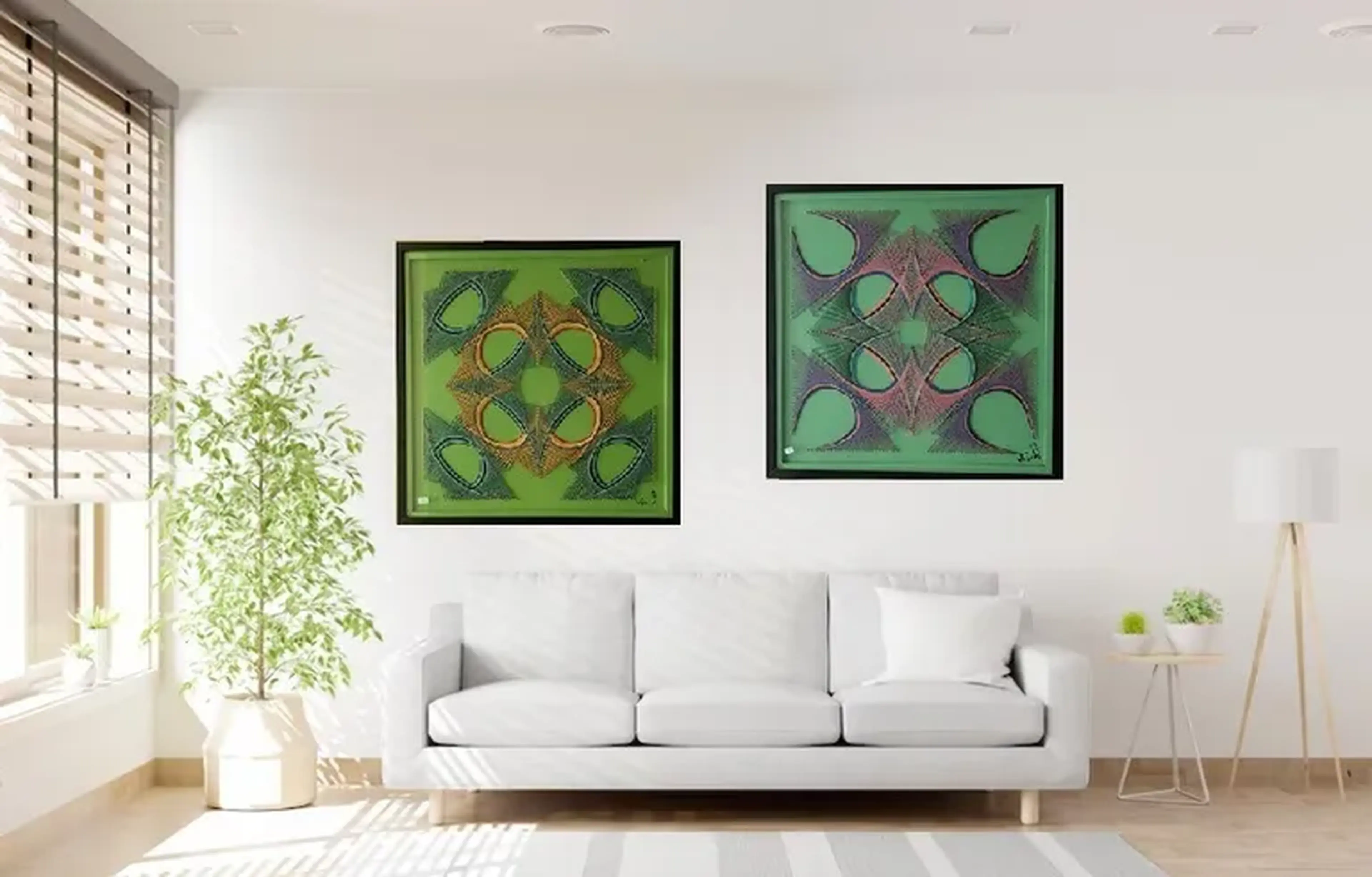 Quadro Fractal Double Orange imagem