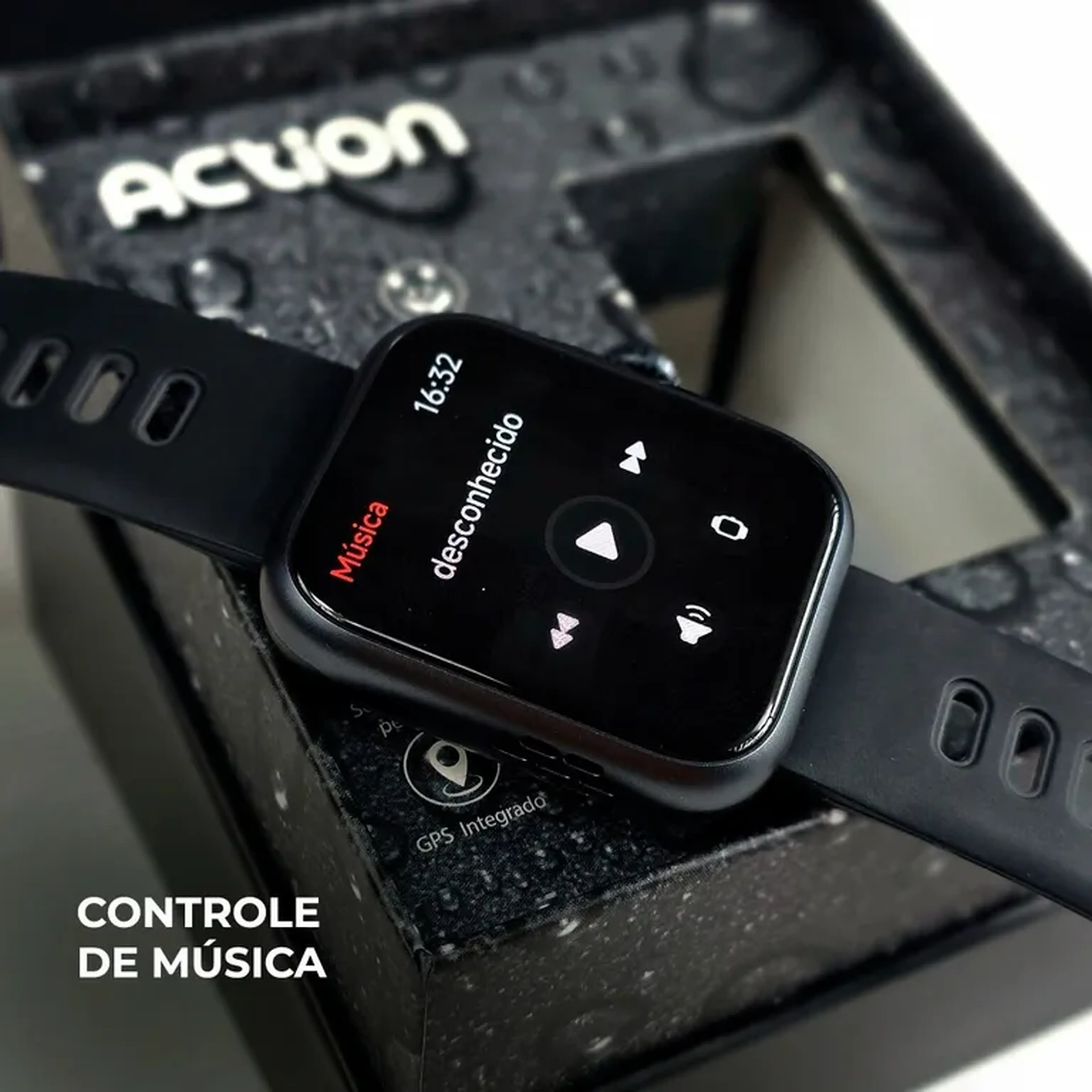 ACTION WEARZONE | Smartwatch Esportivo | A PROVA D'ÁGUA, GPS int imagem