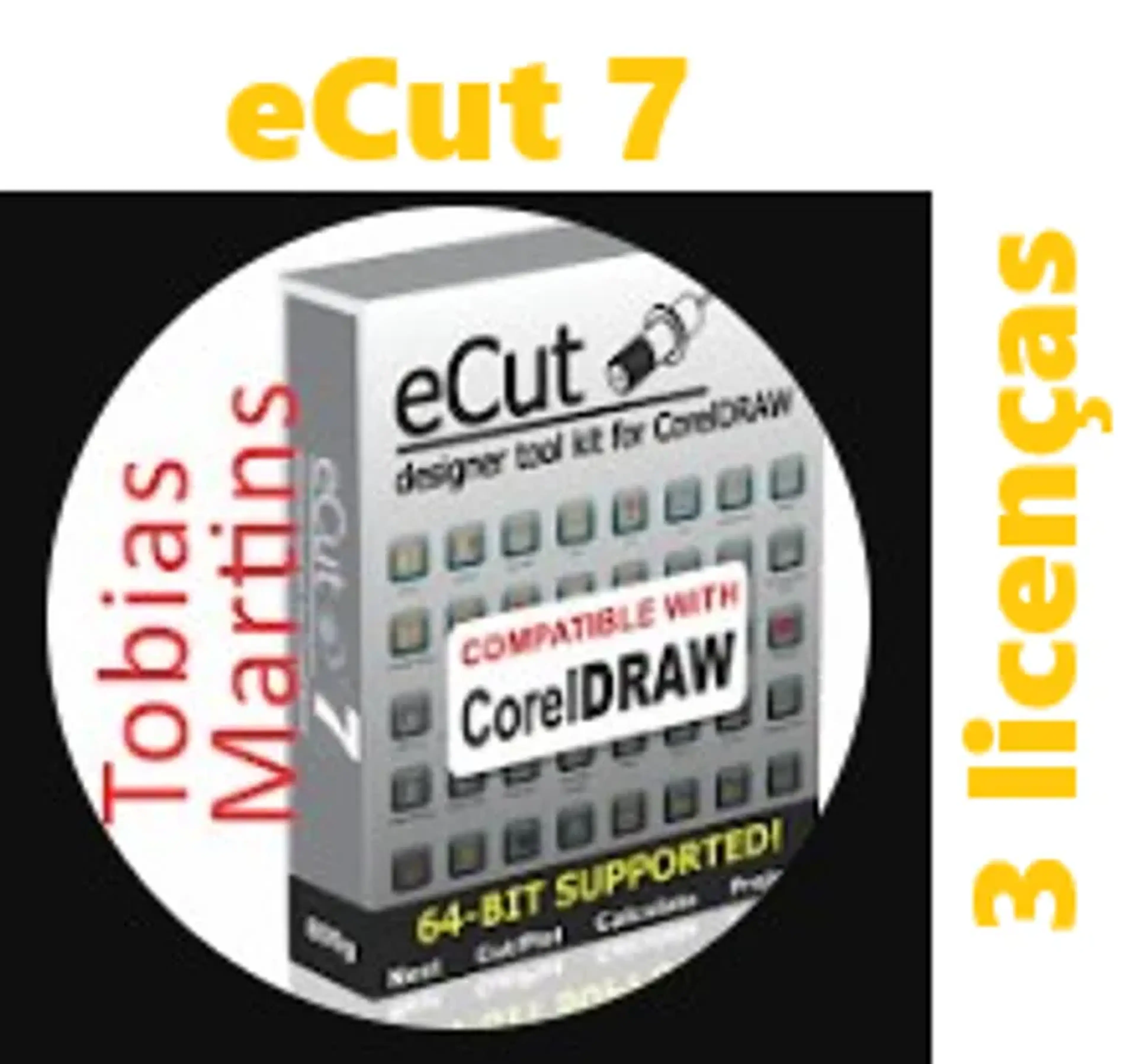Ecut 7 CorelDraw - 3 licenças imagem
