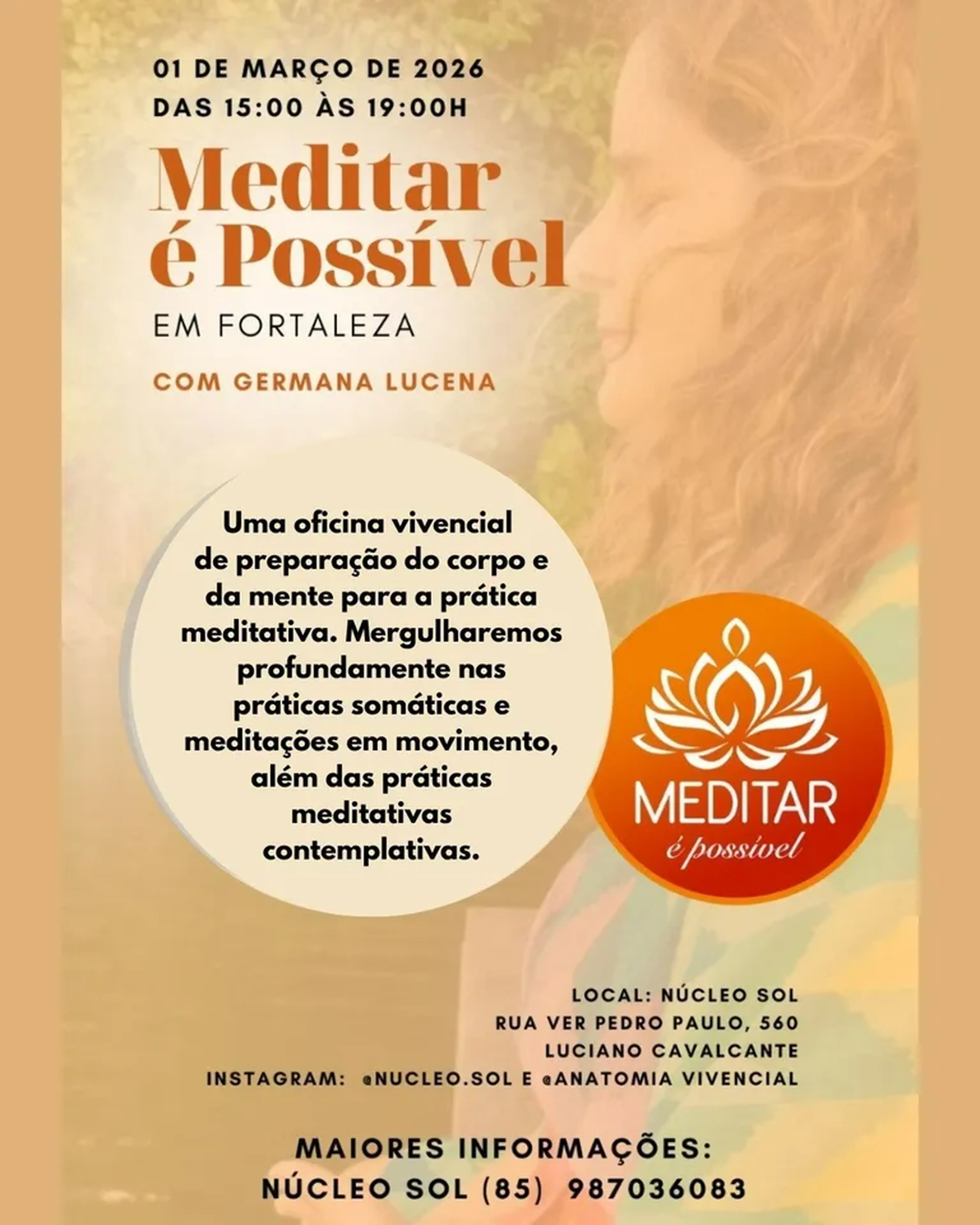 OFICINA – MEDITAR É POSSÍVEL imagem