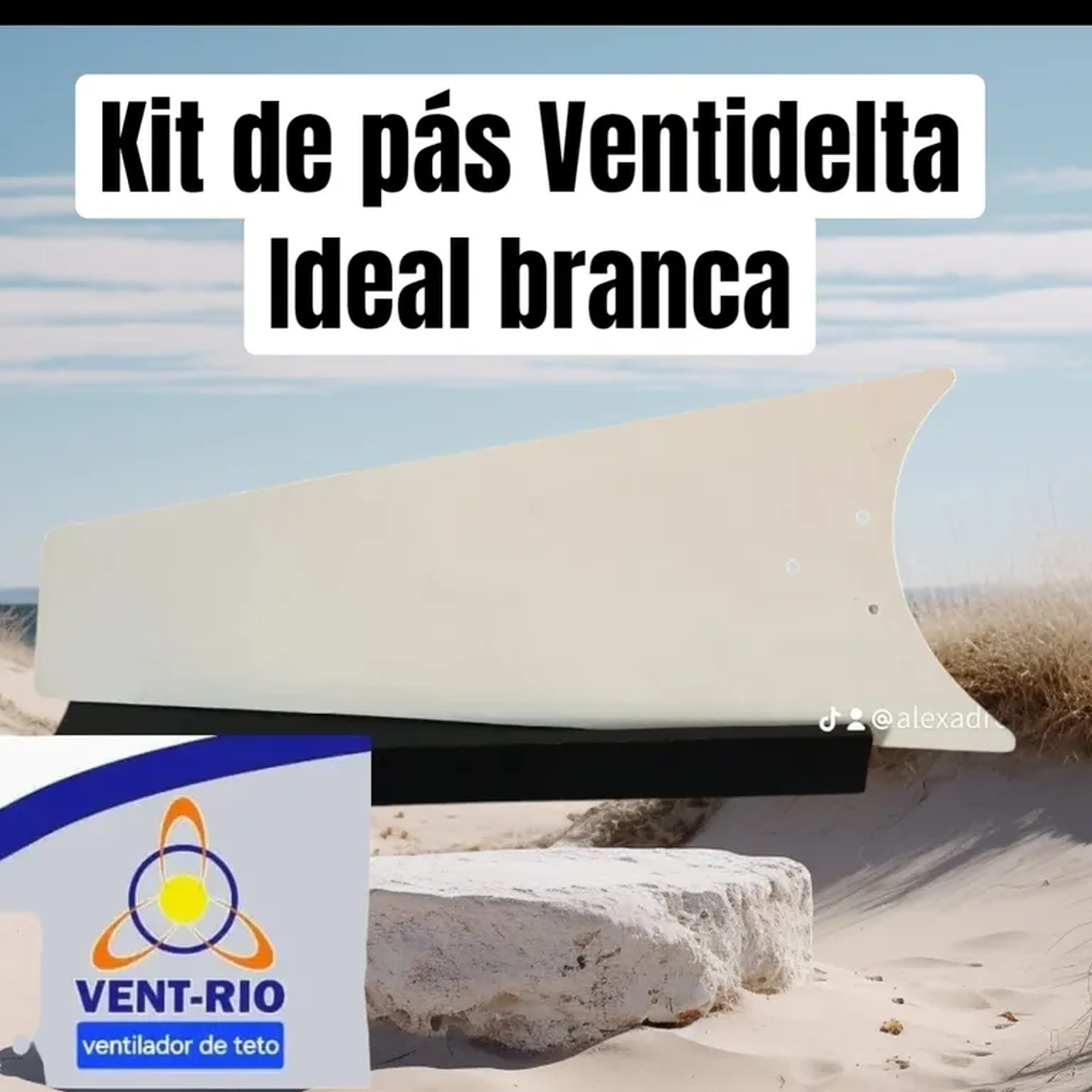 Kit 3 pás Ventidelta ideal branca MDF imagem