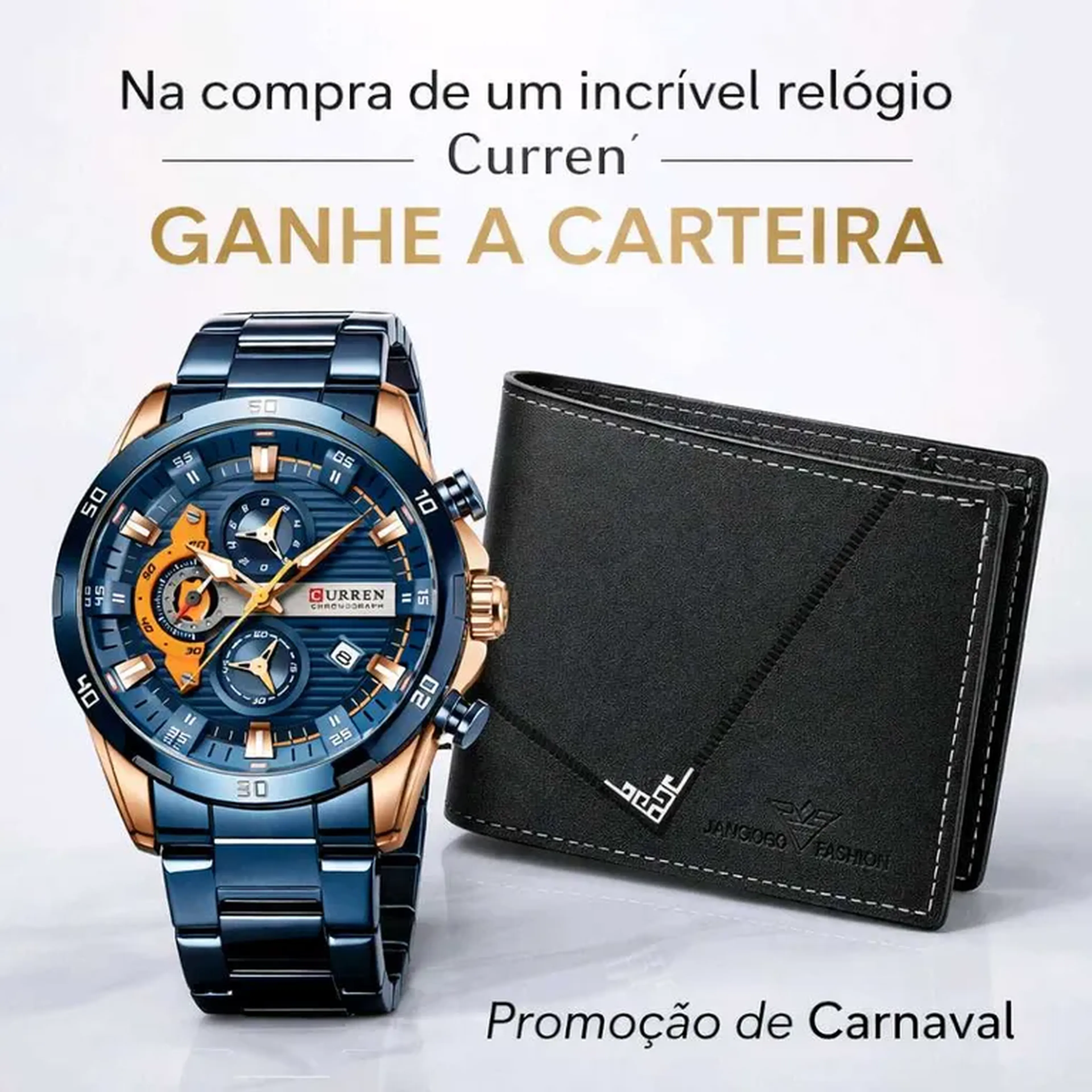 Relógio Curren Original Em Aço inoxidável Aprova D'água imagem