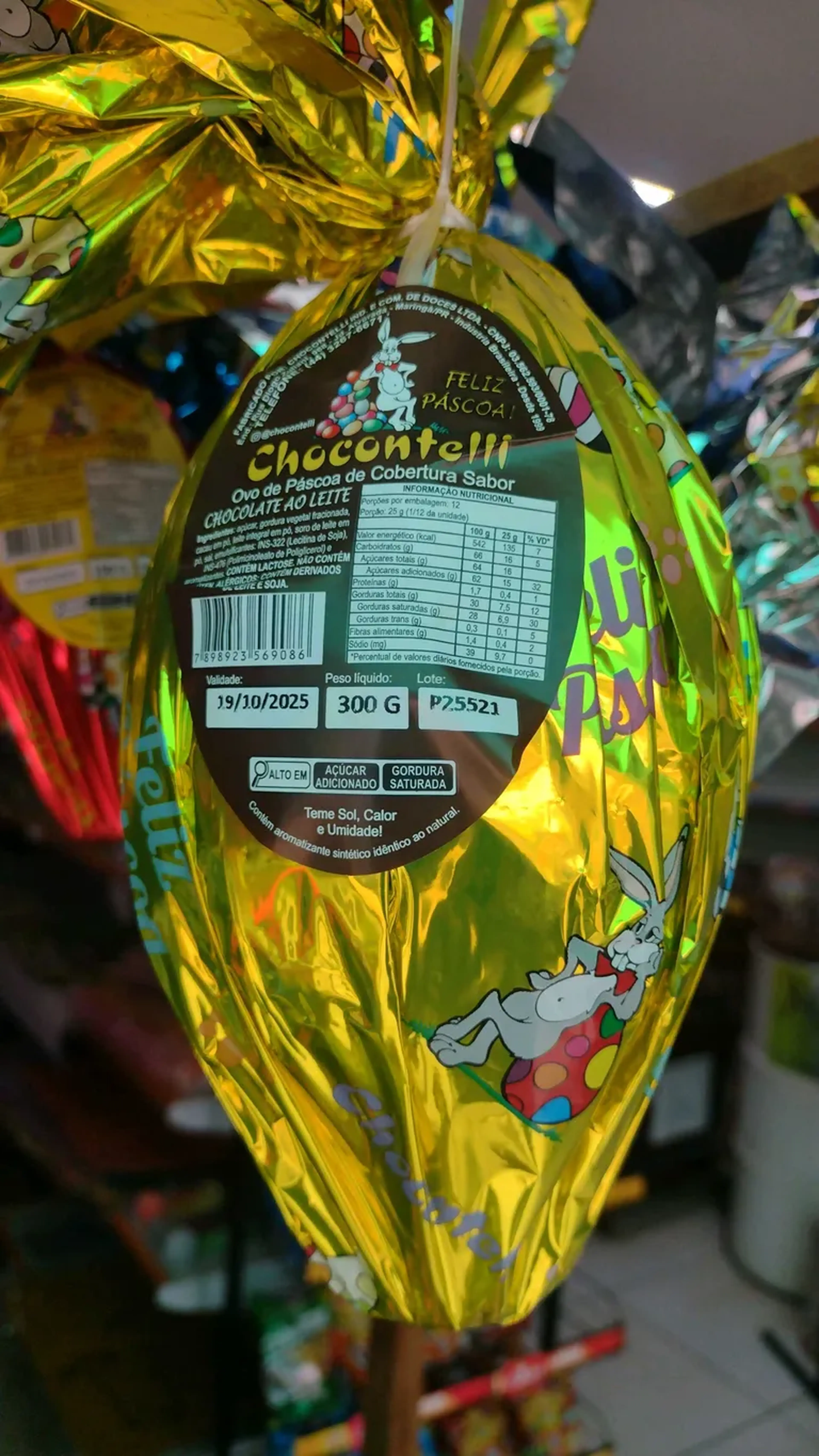 Ovo de Páscoa Chocolate ao Leite 300g - 50% de desconto! imagem