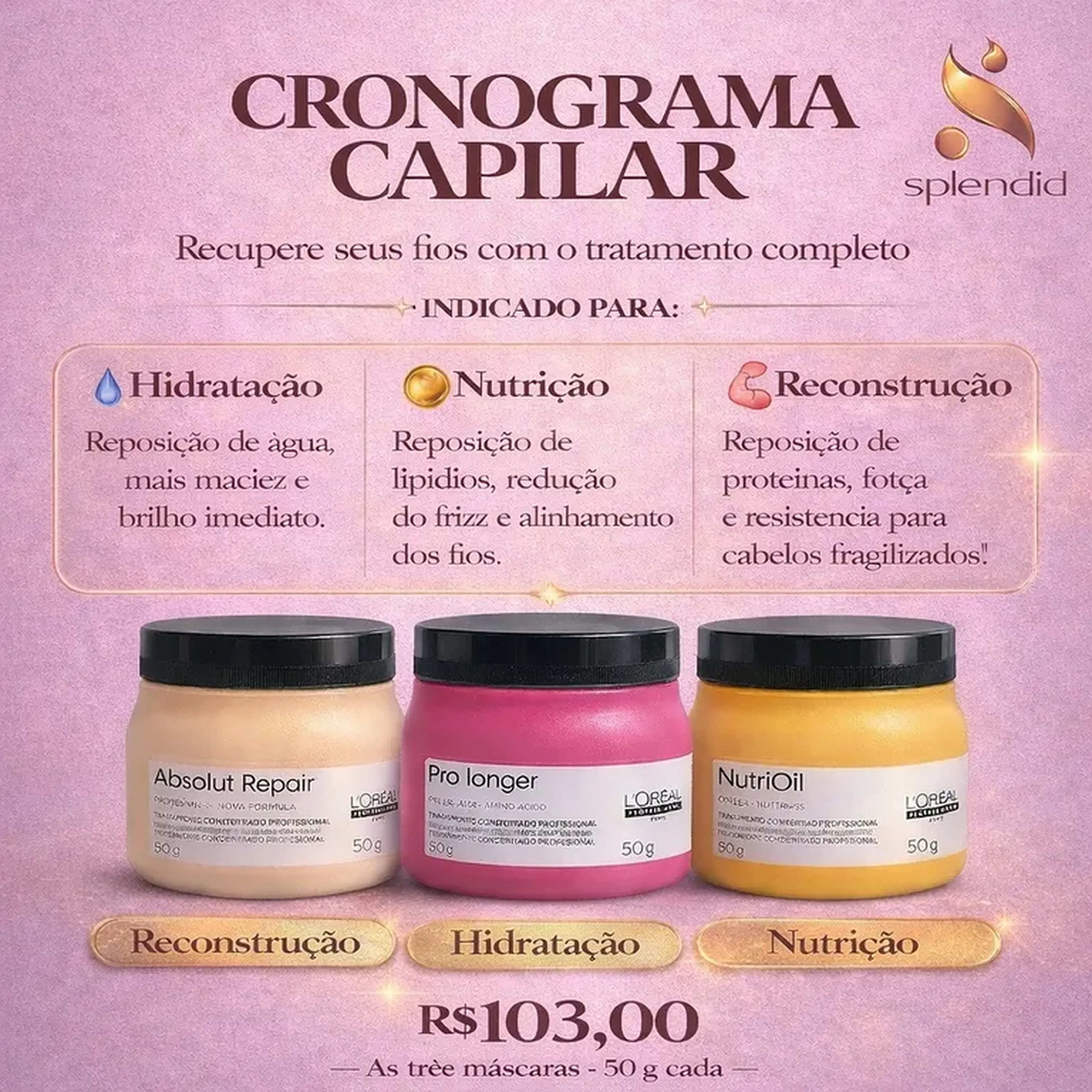 Cronograma capilar imagem