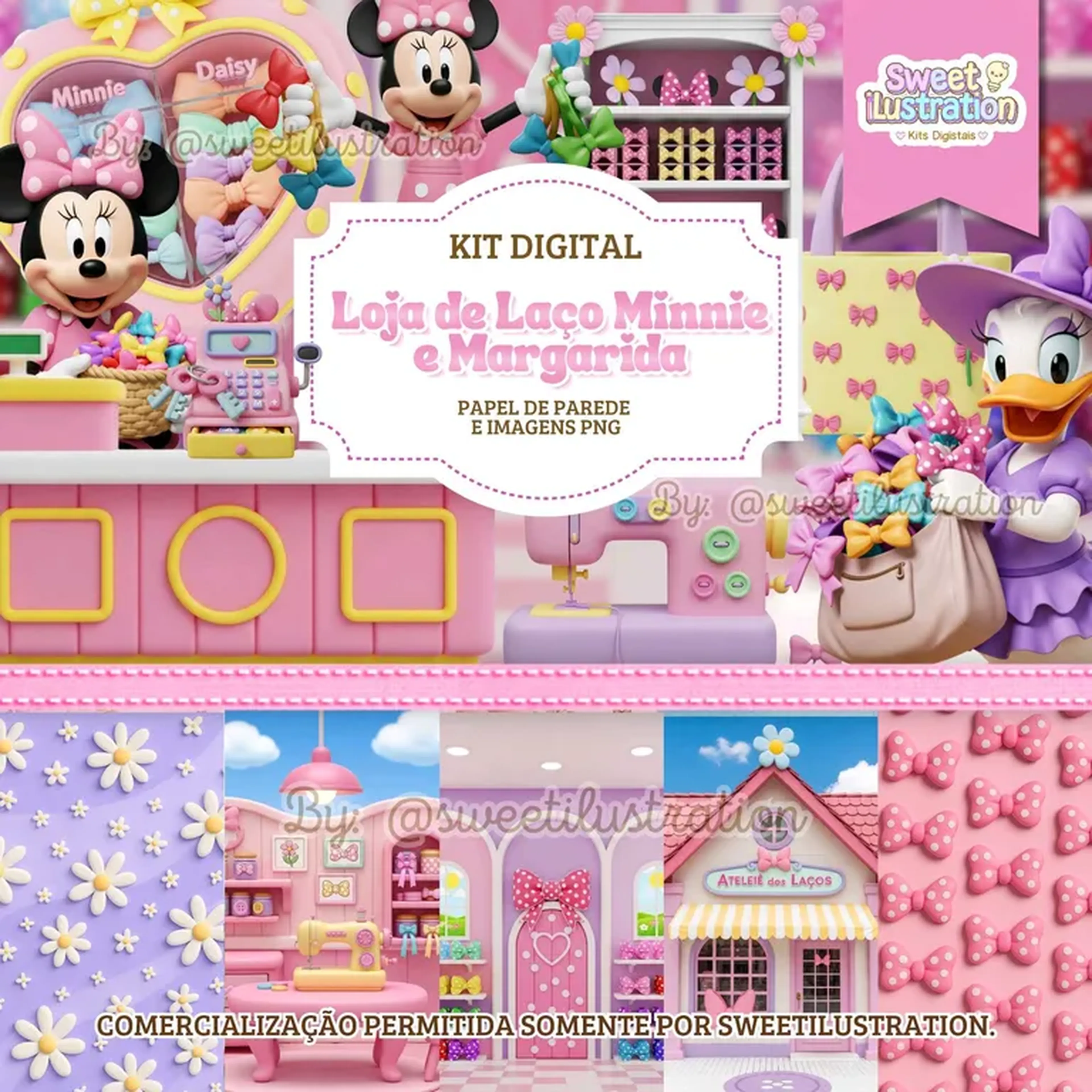 Kit Digital Loja de Laço Minnie e Margarida imagem