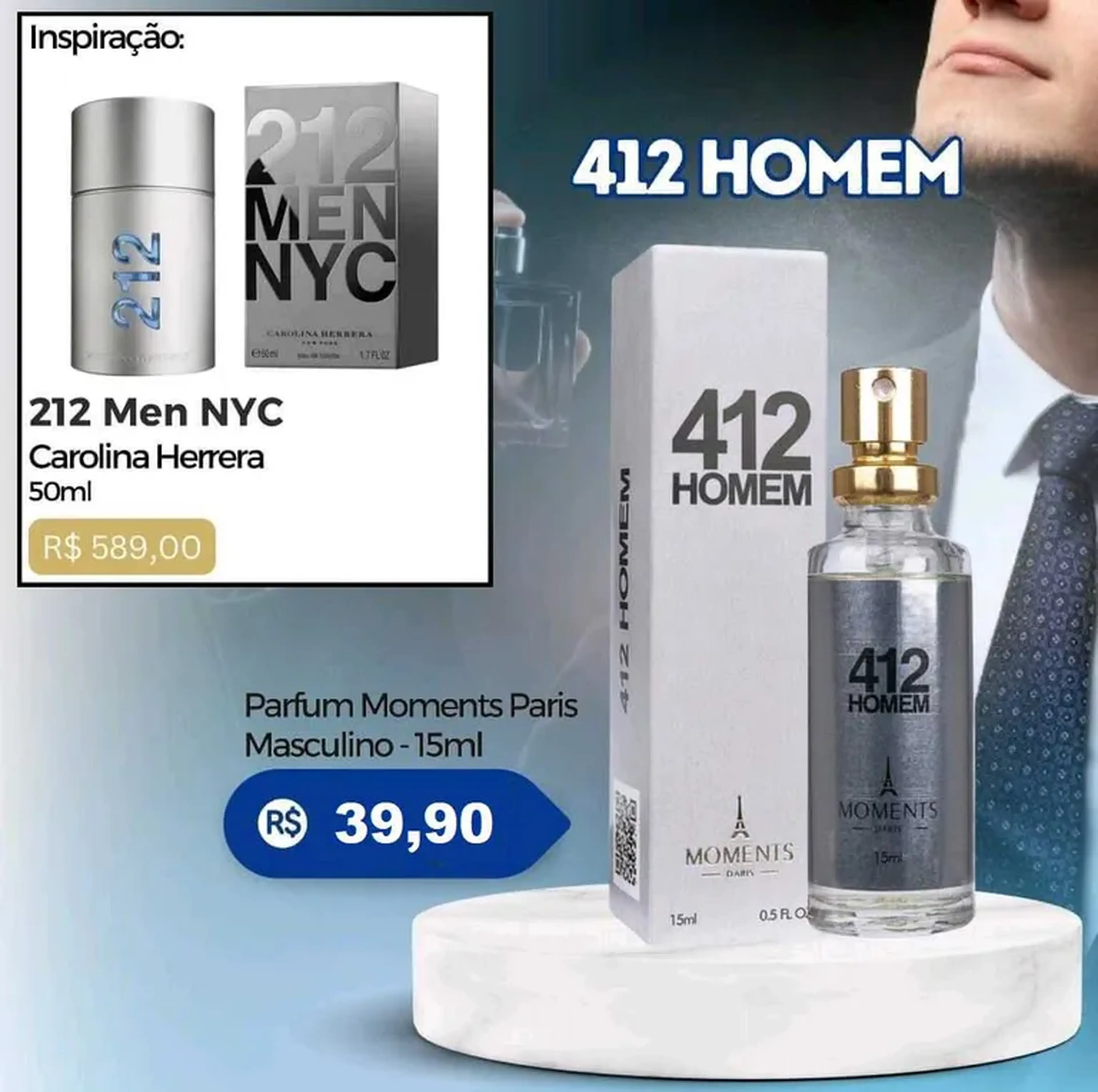 Perfume Masculino 412 Men imagem