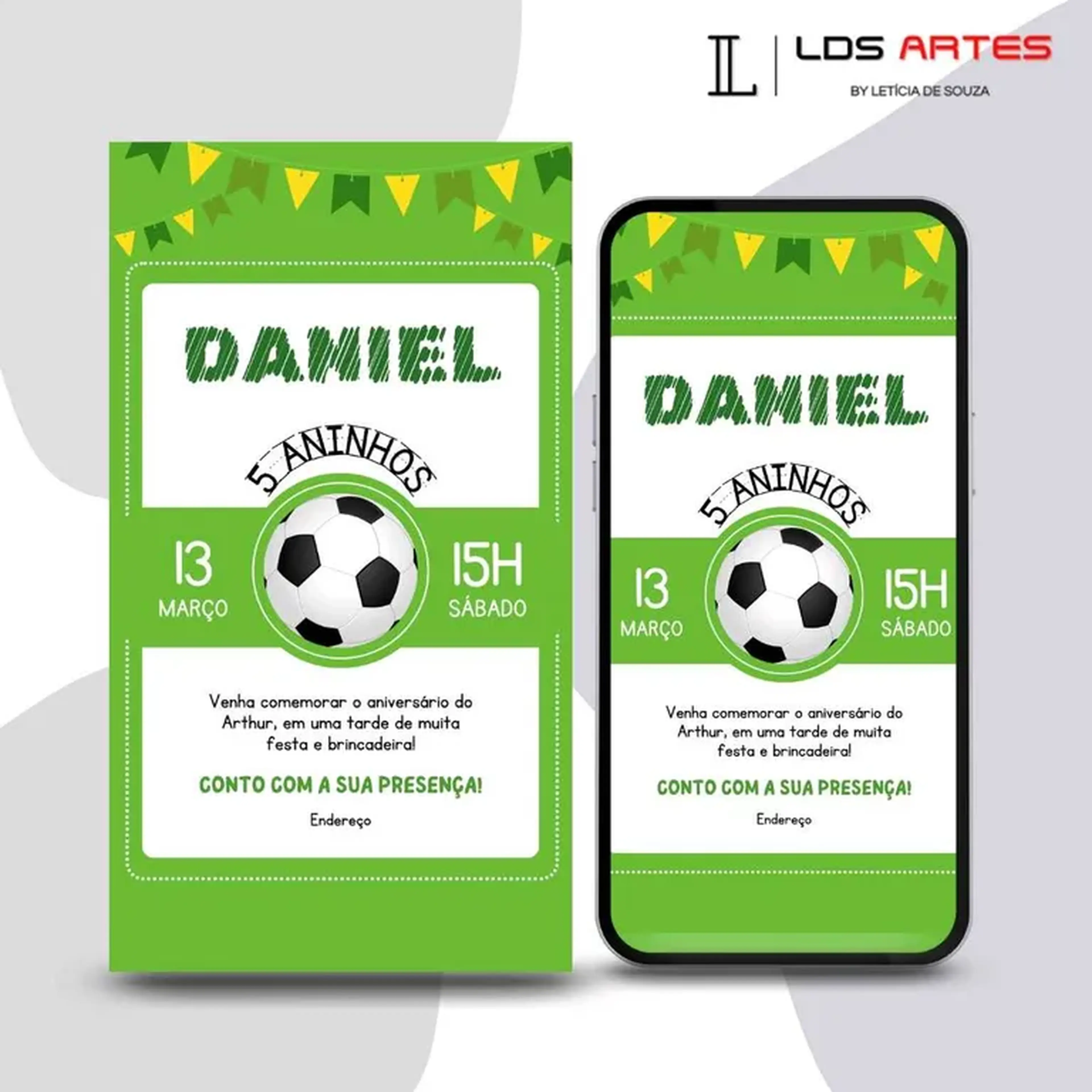 Convite Digital - Futebol imagem