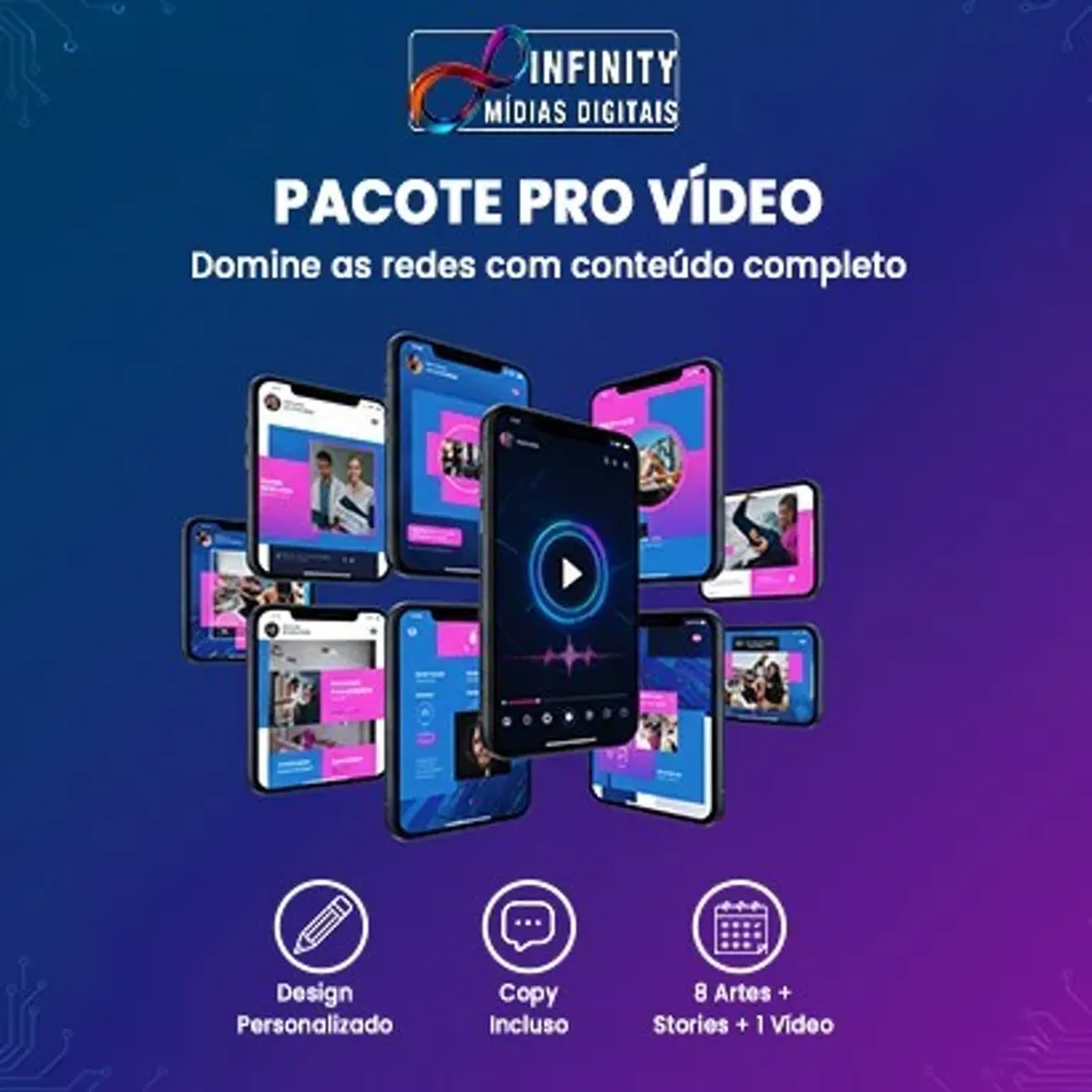 Pacote Pro Vídeo Infinity Domine as redes com conteúdo completo imagem