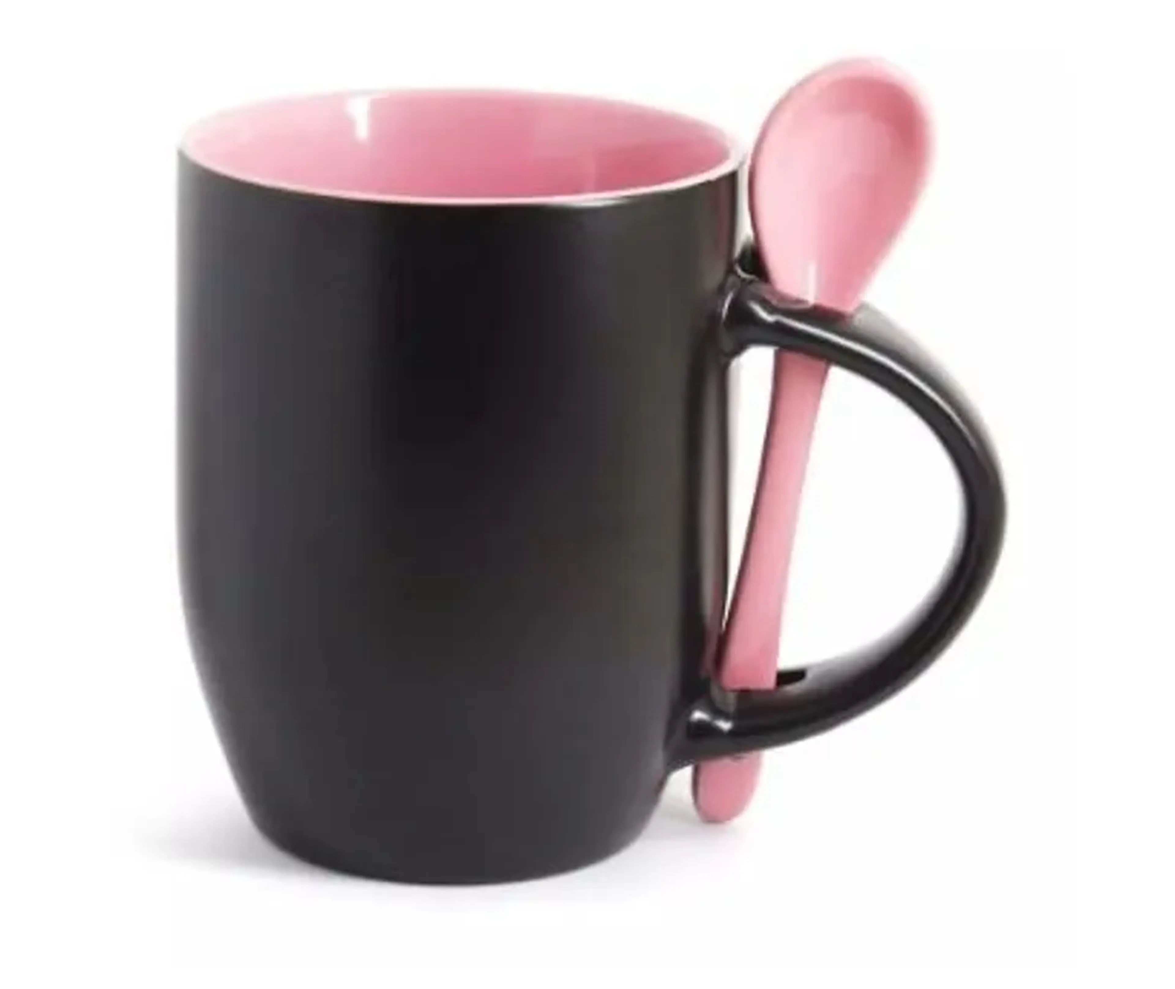 Caneca Cer Mágica Int Rosa com Colher imagem