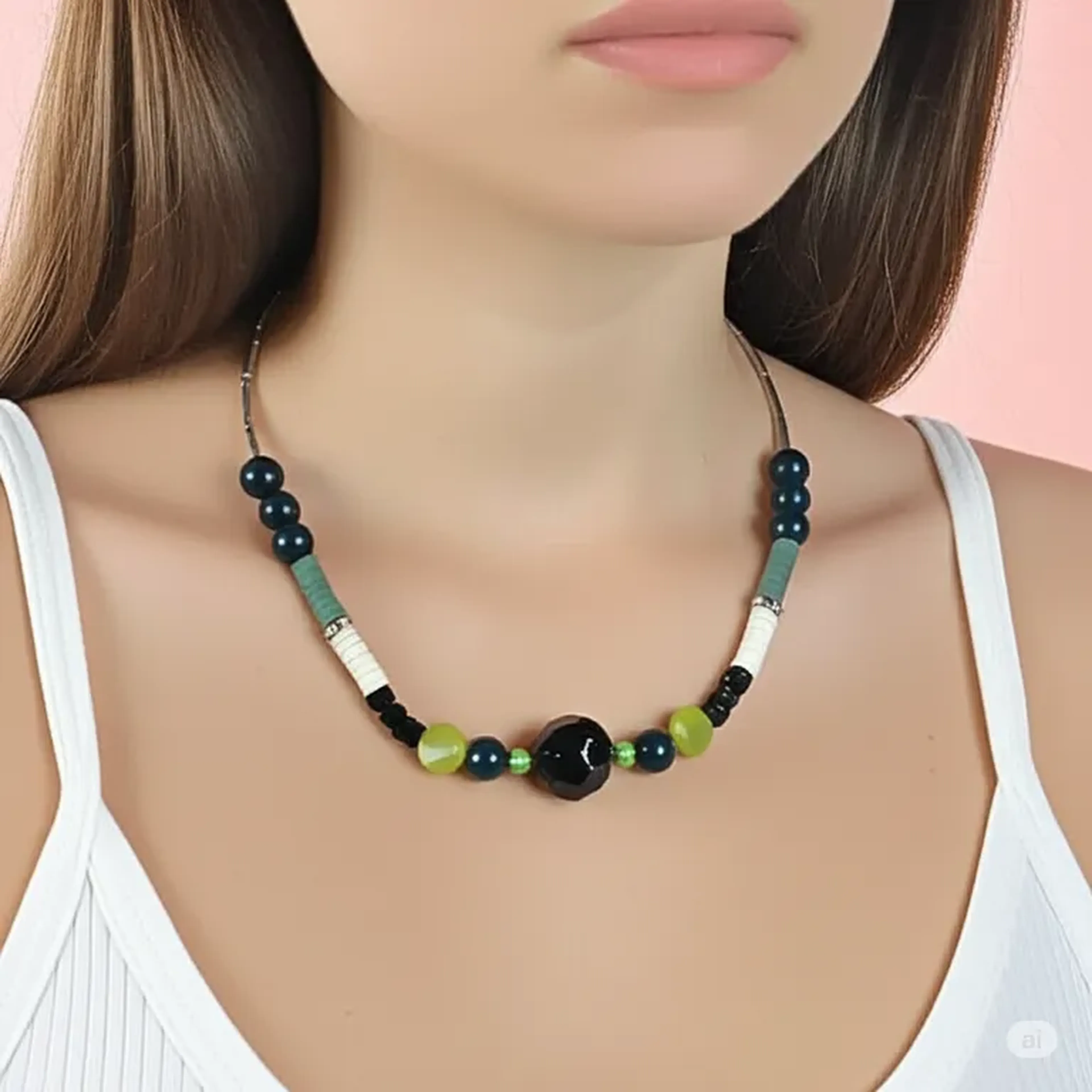 Conjunto- colar e brincos (KGZ8277) imagem