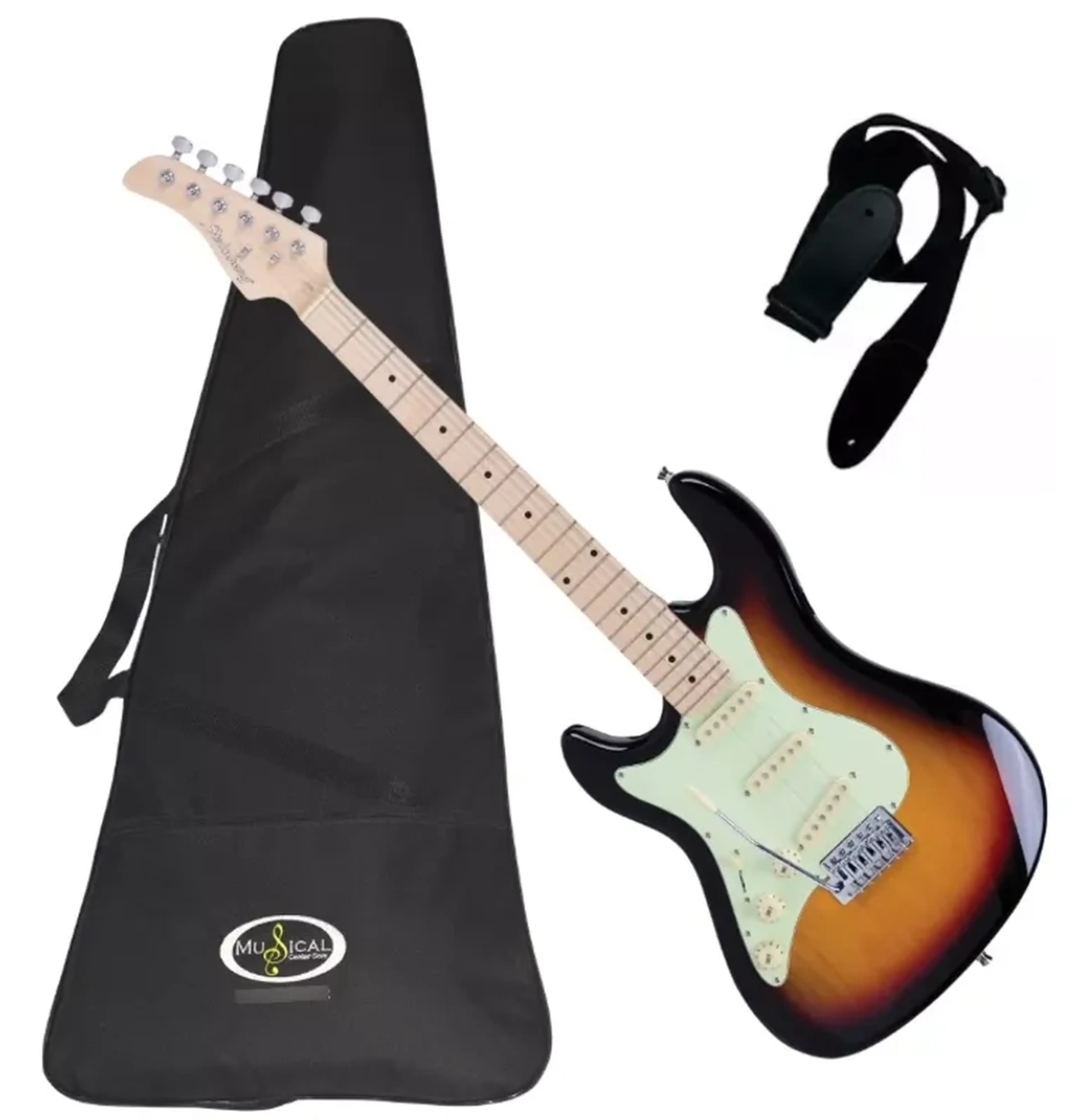 Guitarra Stratocaster Strinberg Sts100 Kit Capa Luxo+correia can imagem