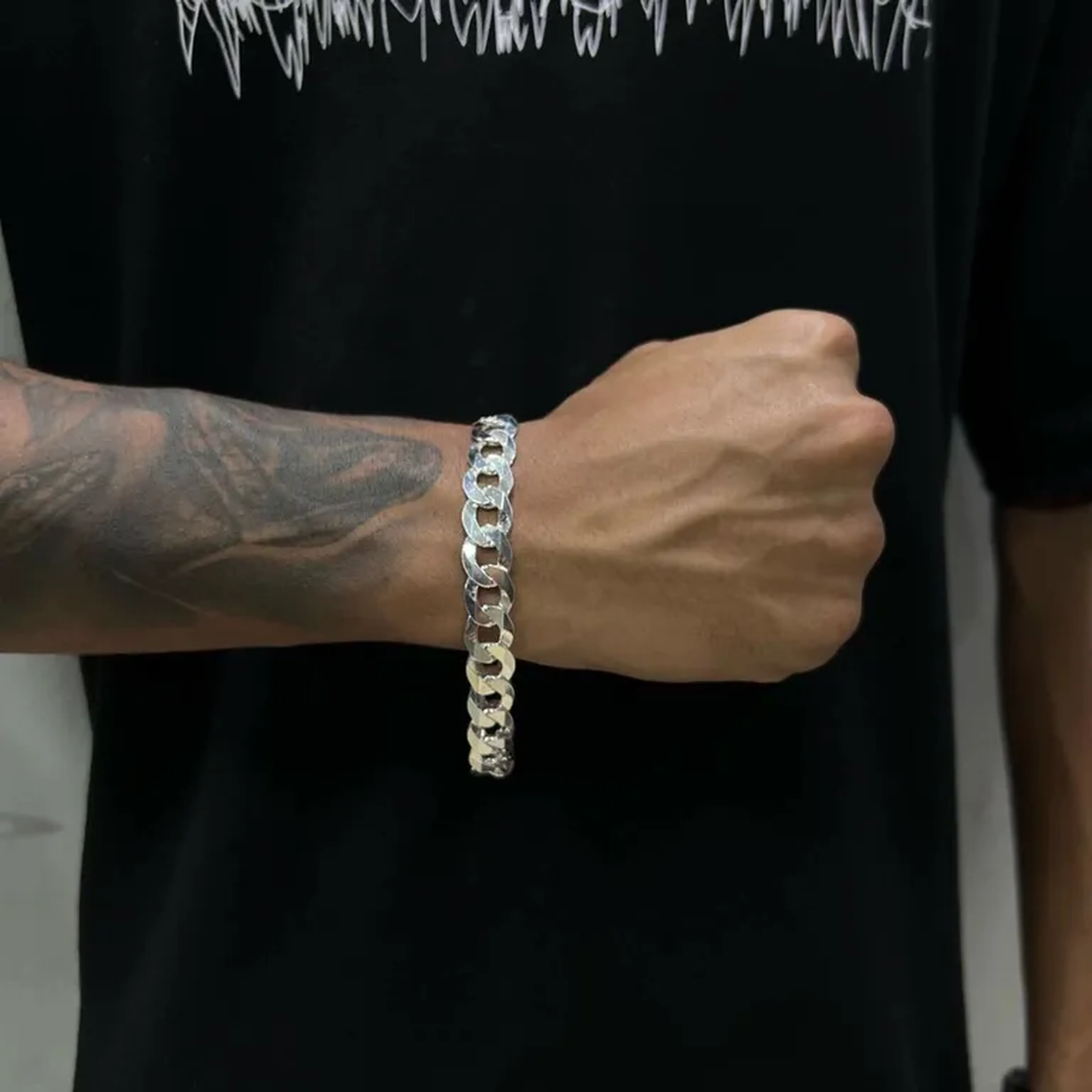 PULSEIRA ESCAMADA 10MM - PRATA LEGITIMA imagem
