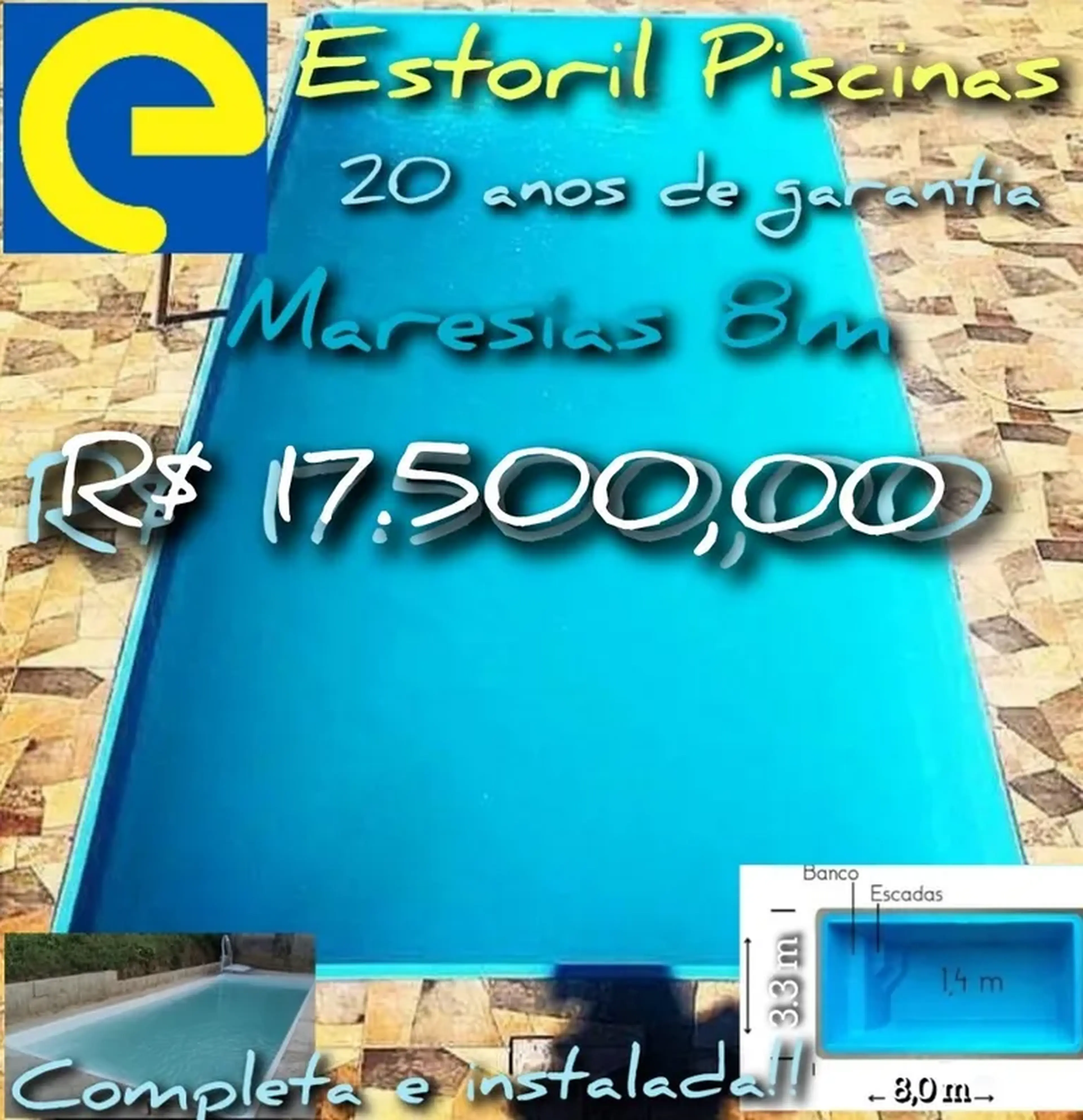 Piscina linha Maresias 8m imagem