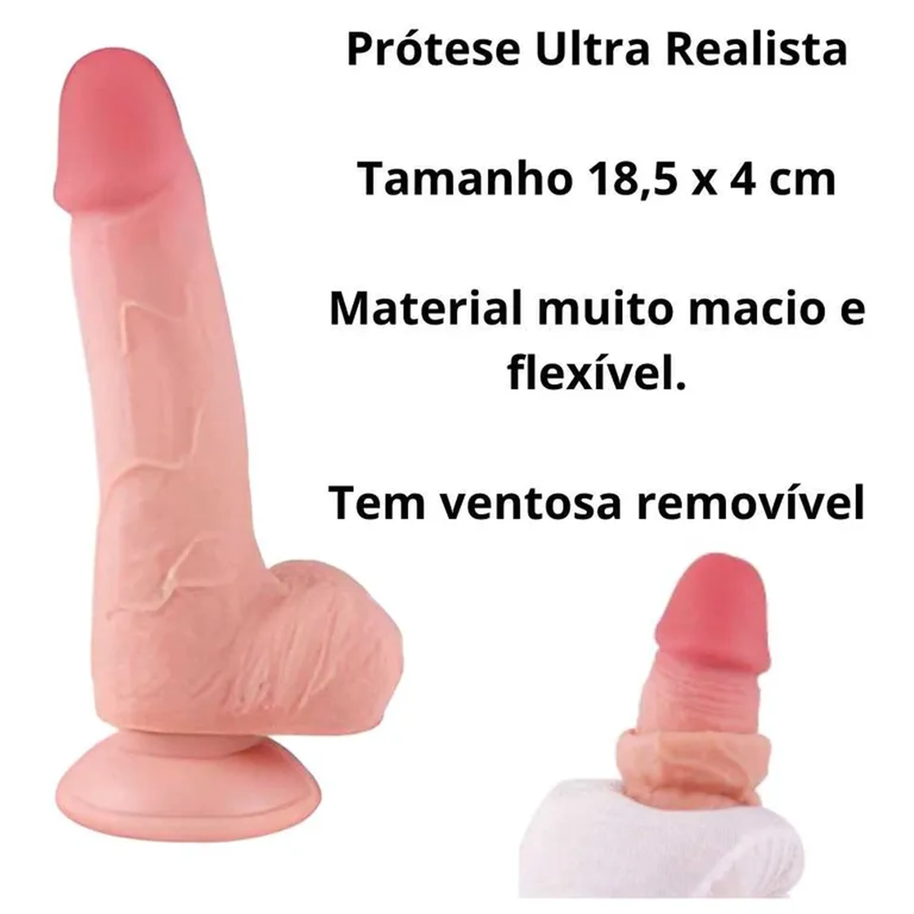 Prótese Ultra e Macia - 18,5 x 4 cm imagem