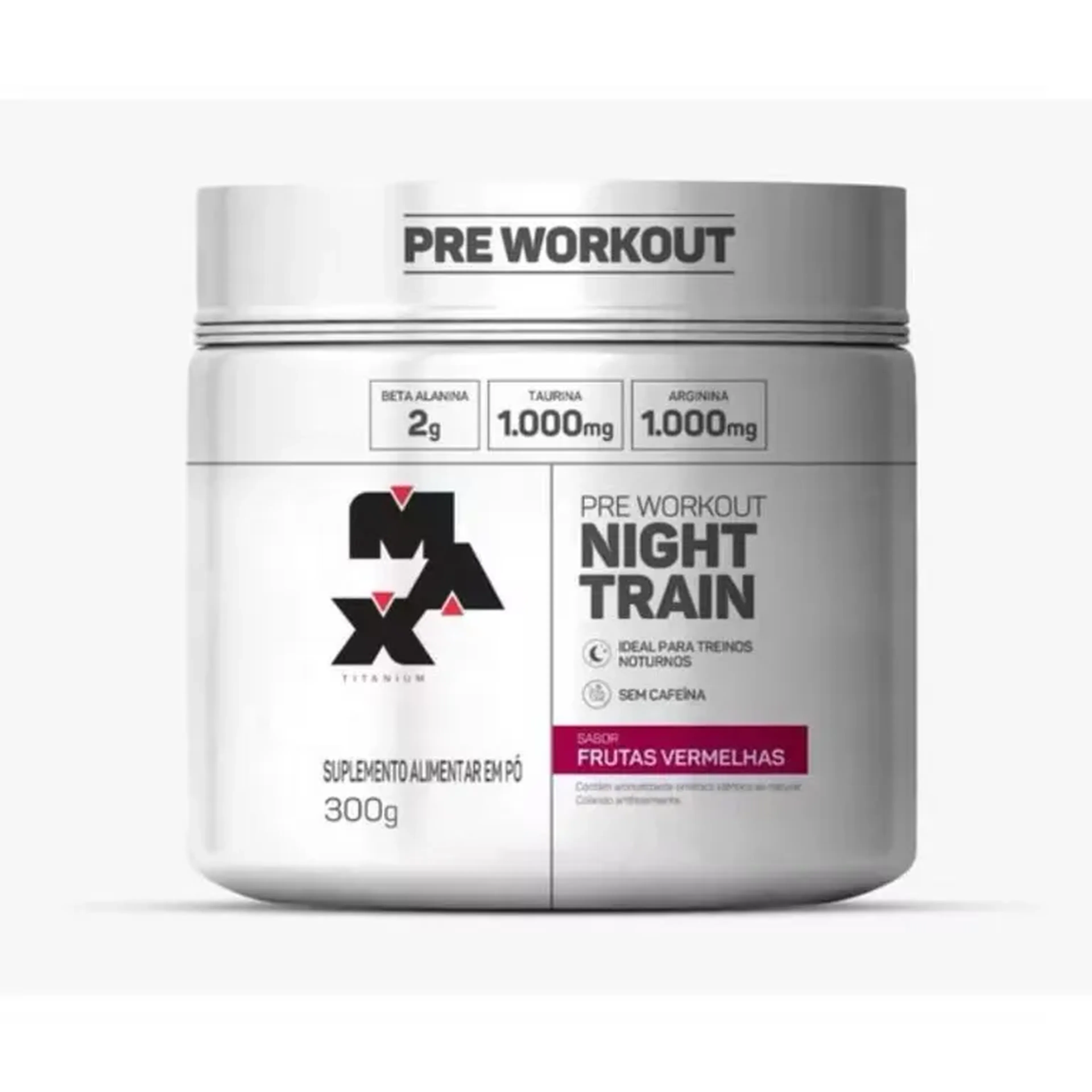 ￼Pré Treino Night Train (Sem Cafeína) - 300g - Max Titanium Pré imagem