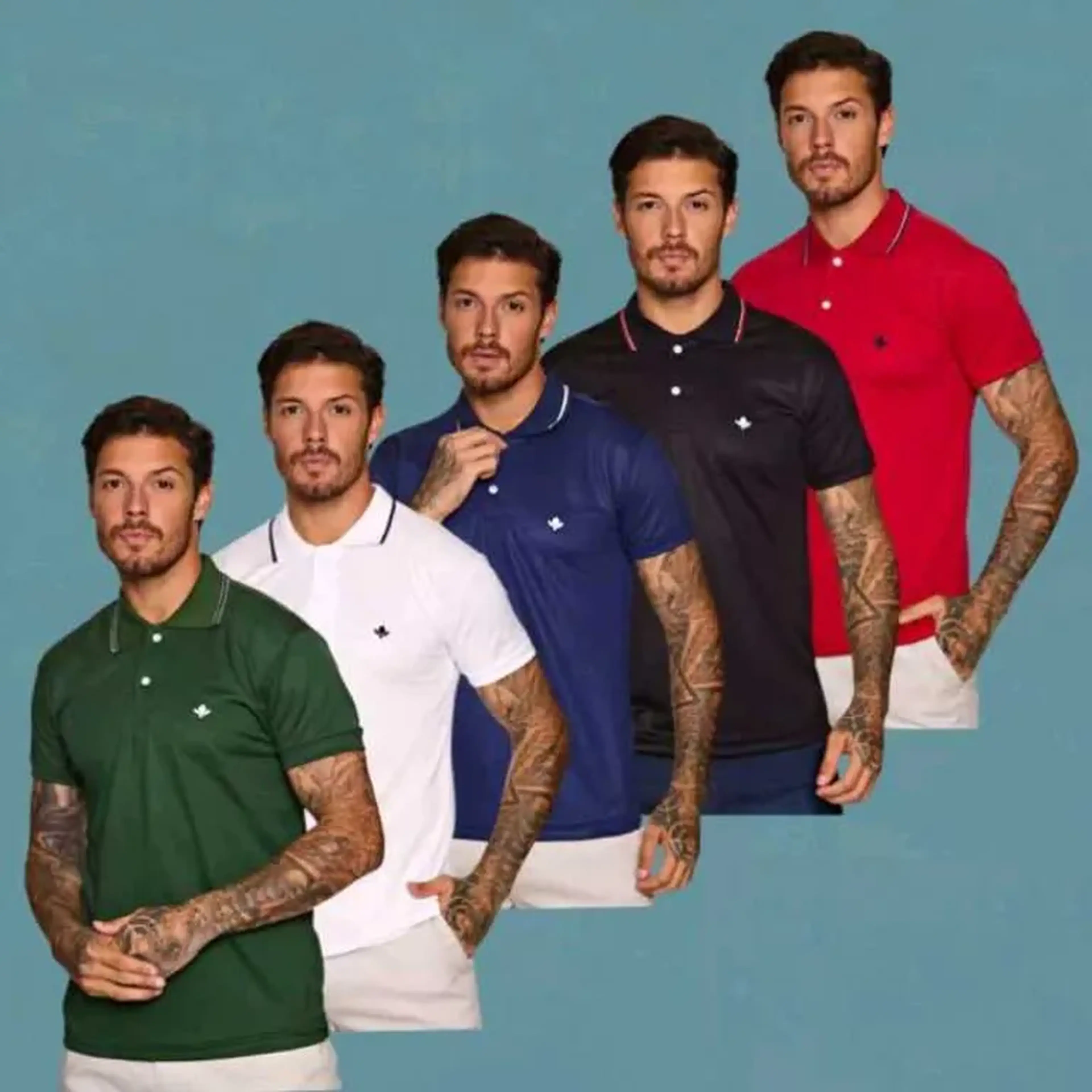 Kit 4 Camisas Camisetas Gola Polo Masculina slin Básica Premium imagem